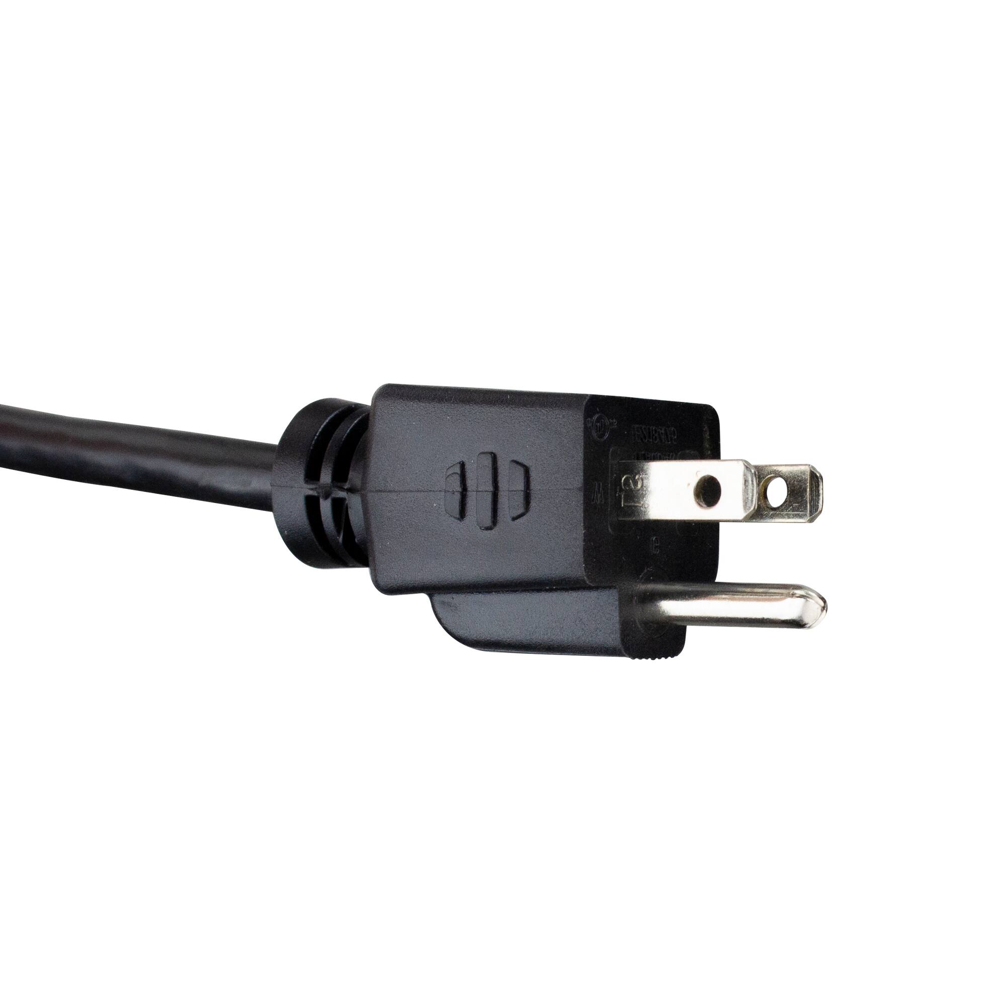 100' Black 3-Prong Outdoor Extension Power Cord