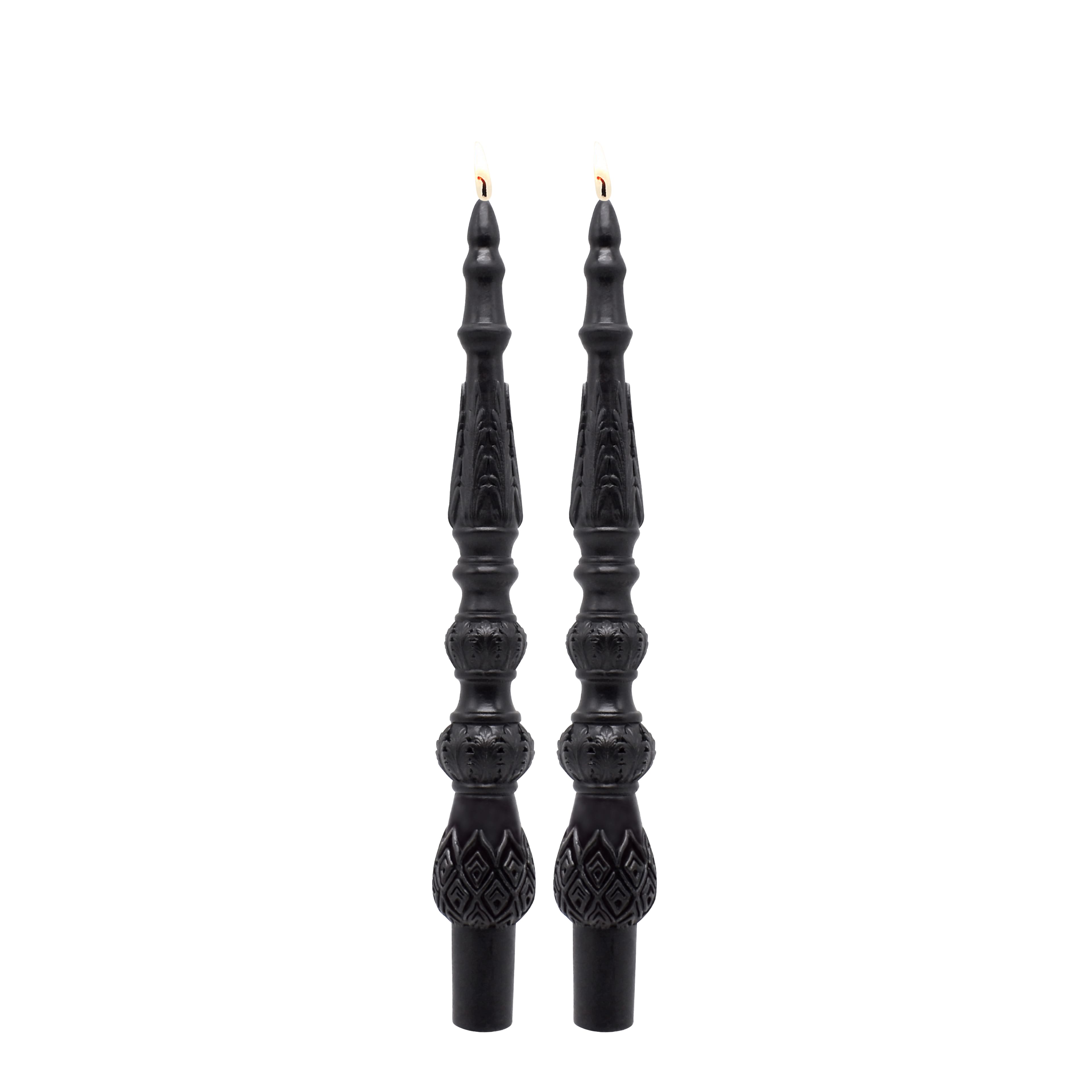 10&#x22; Black Column Unscented Taper Candles, 2ct. by Ashland&#xAE;
