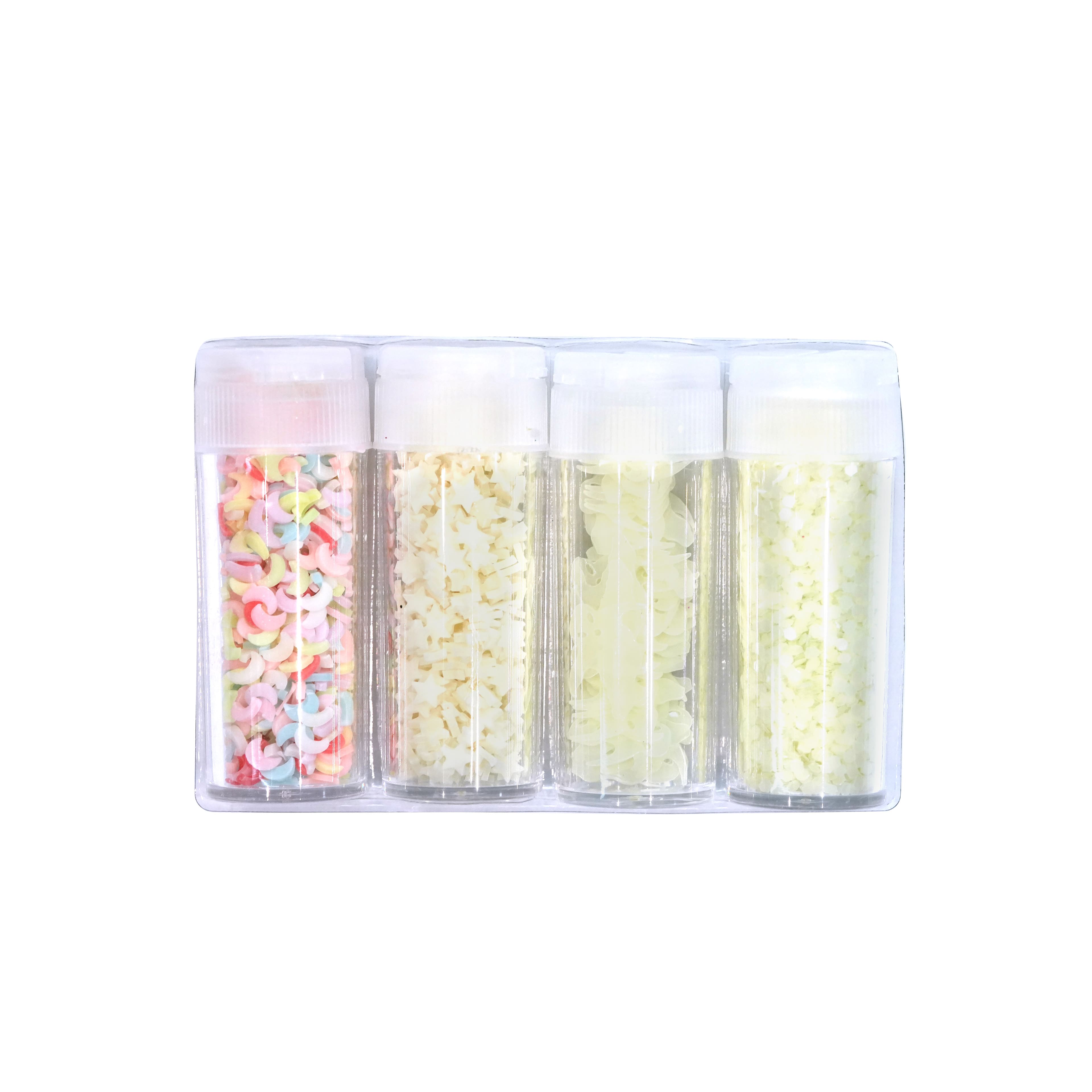 Halloween Ghosts Mixed 4-Piece Glow-in-the-Dark Clay Glitter Set by Recollections™