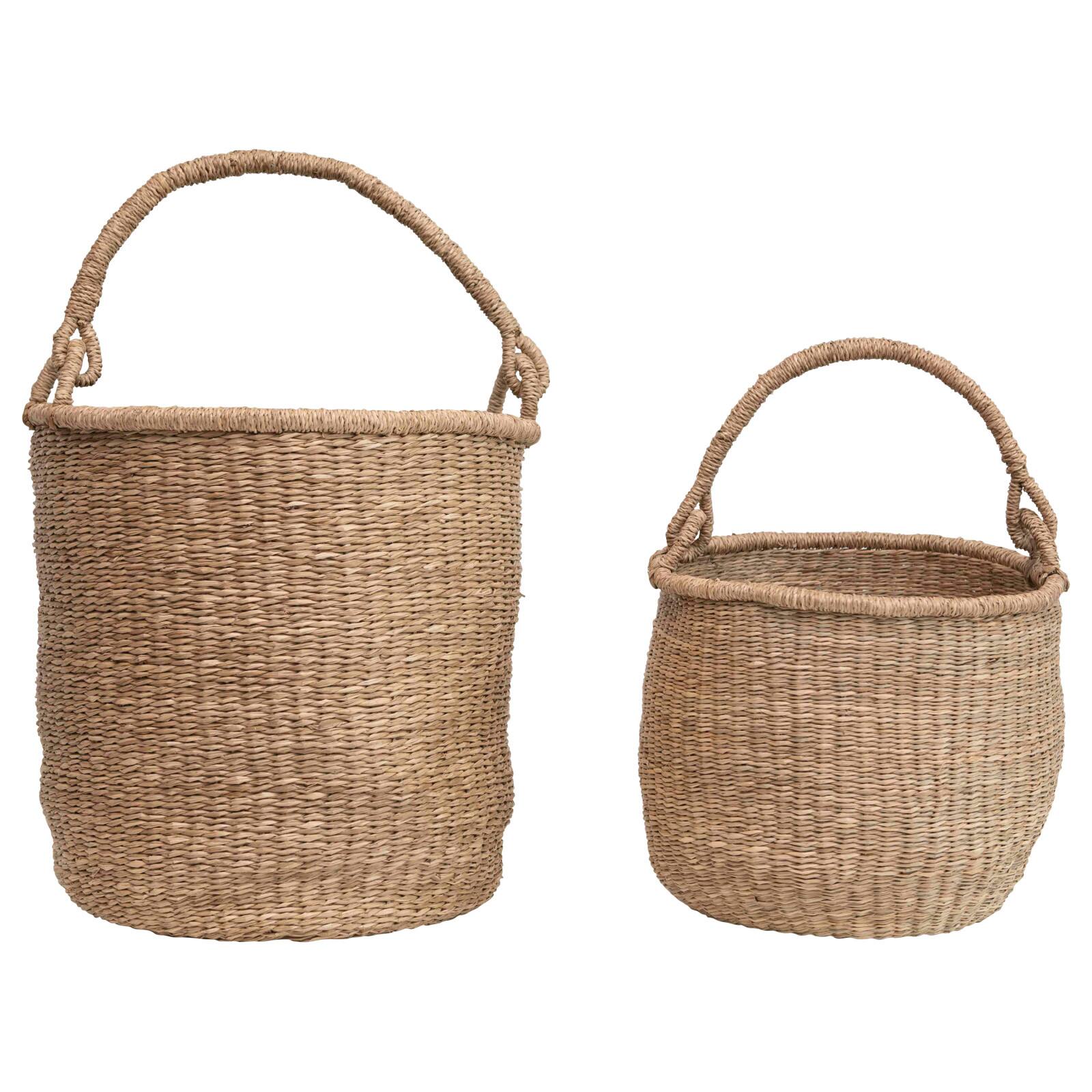 Handwoven Seagrass Baskets with Handles Set | Michaels