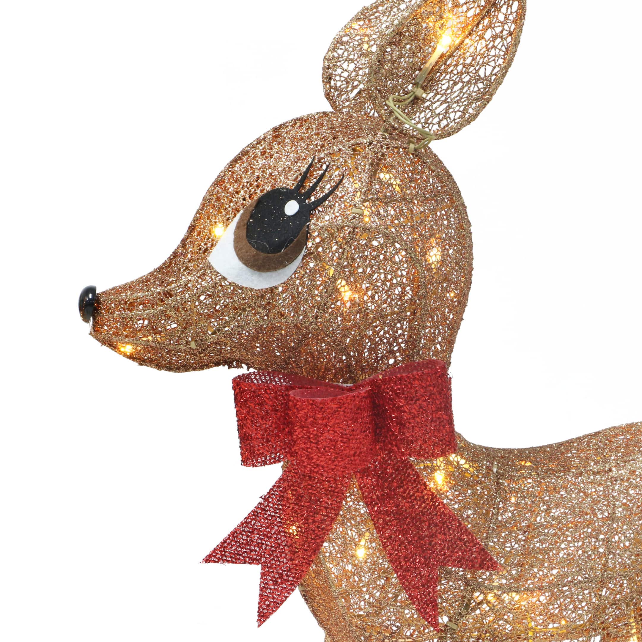 Lighted Outdoor Wire Frame Deer Set