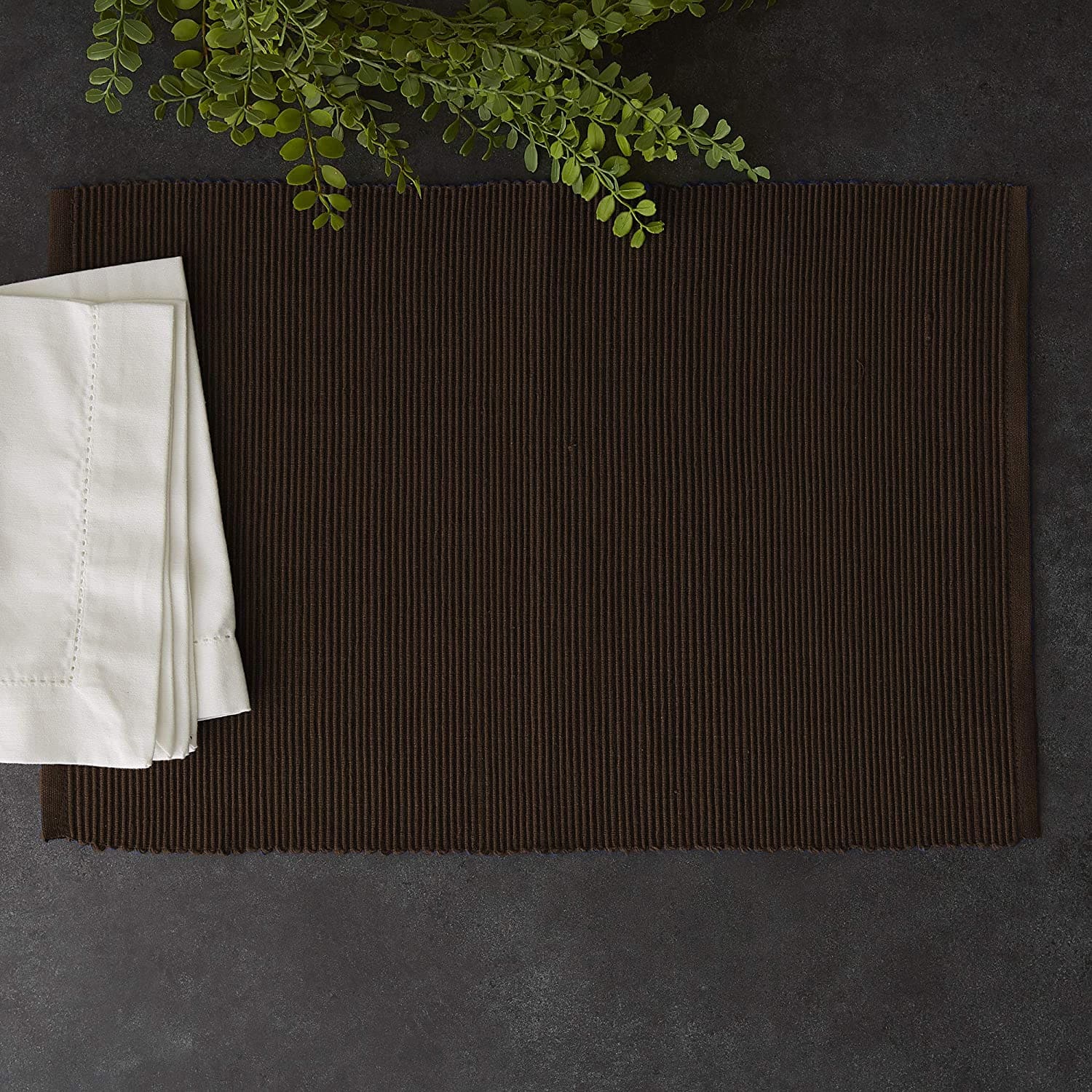 DII&#xAE; Ribbed Cotton Placemats, 6ct.