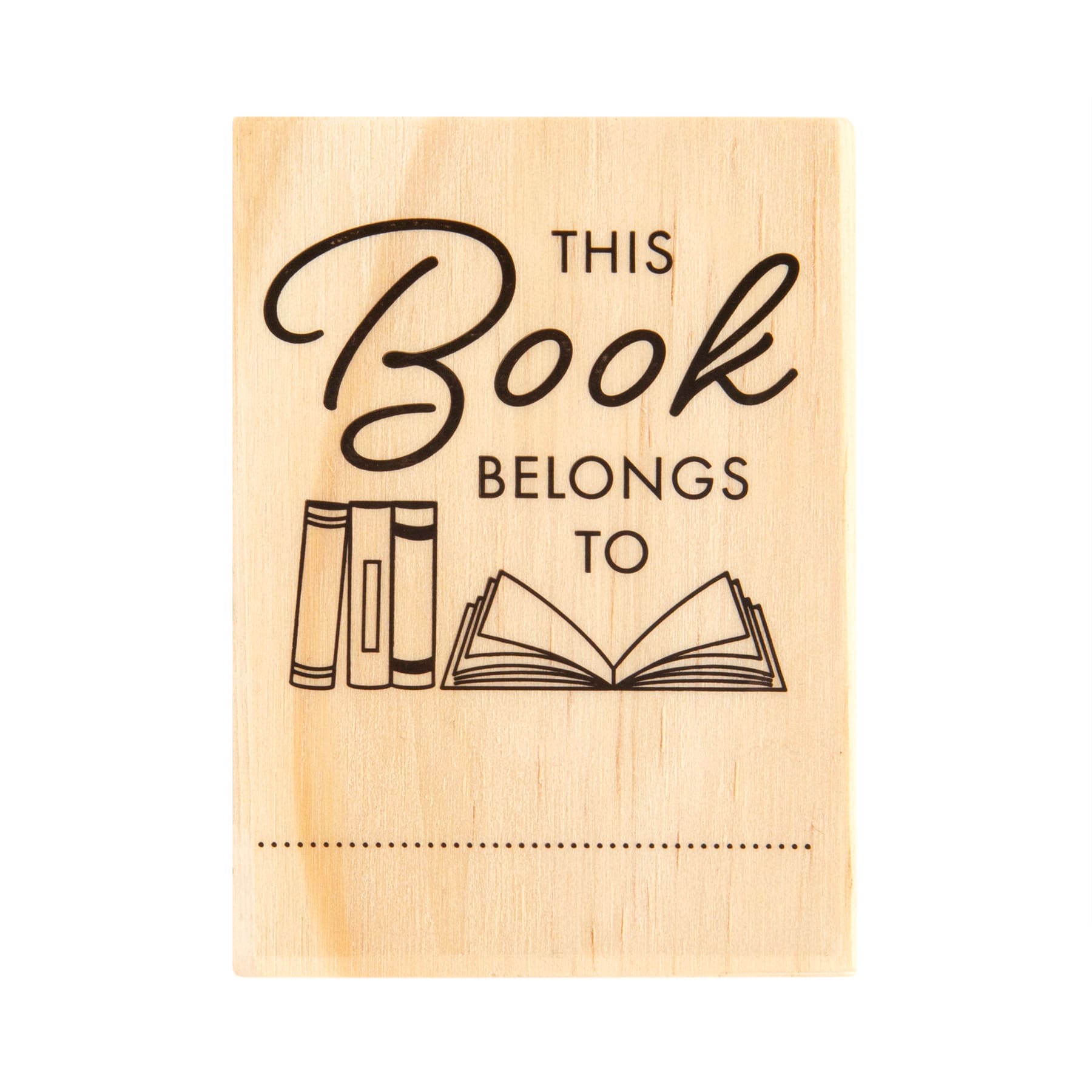 This Book Belongs To Wood Stamp by Recollections® | Michaels
