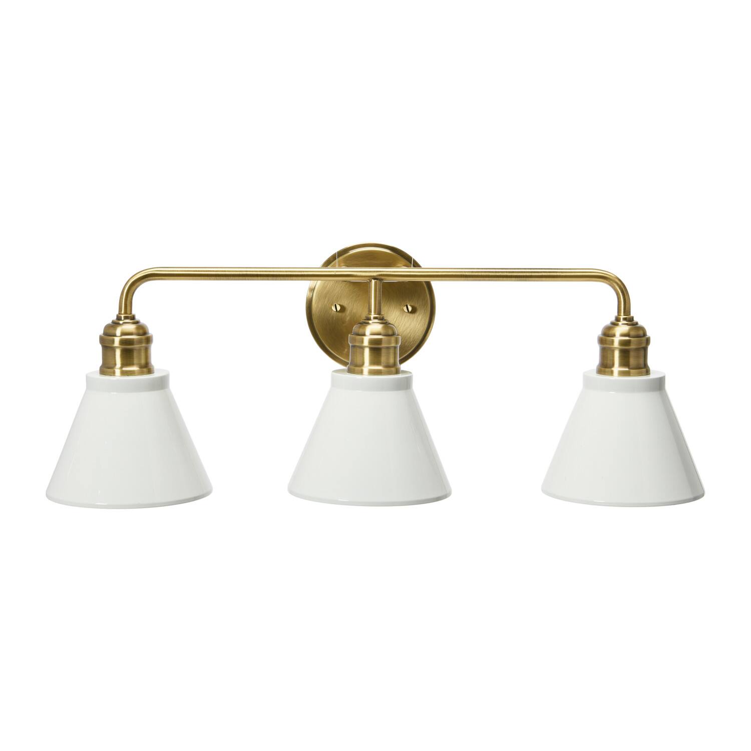 Hello Honey&#xAE; Robert Stevenson Lighting Josie Metal 3-Light Vanity with Shades