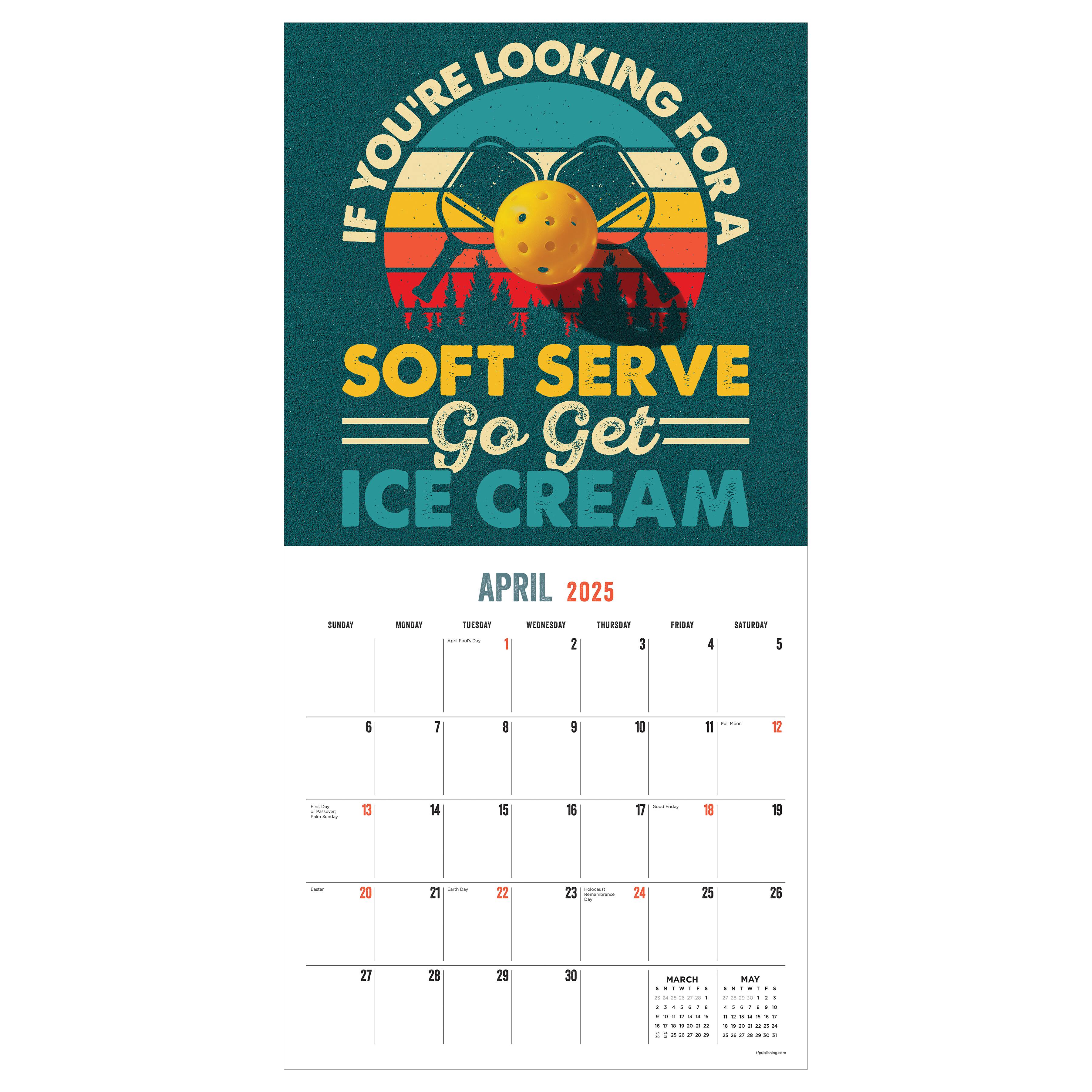 TF Publishing 2025 Pickleball Is Life Wall Calendar