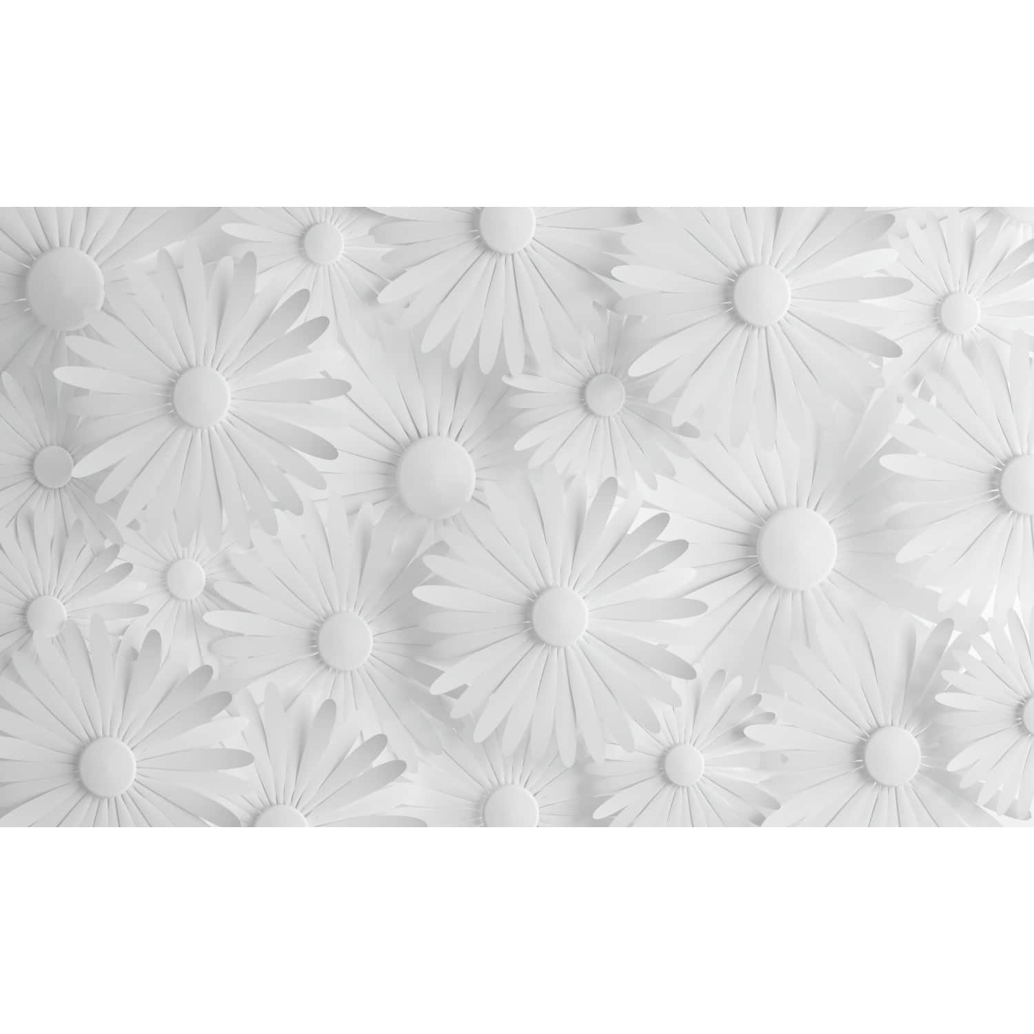 Mr Kate RMK12326M Modern Daisy Peel and Stick Wallpaper Mural White Grey   Amazoncom