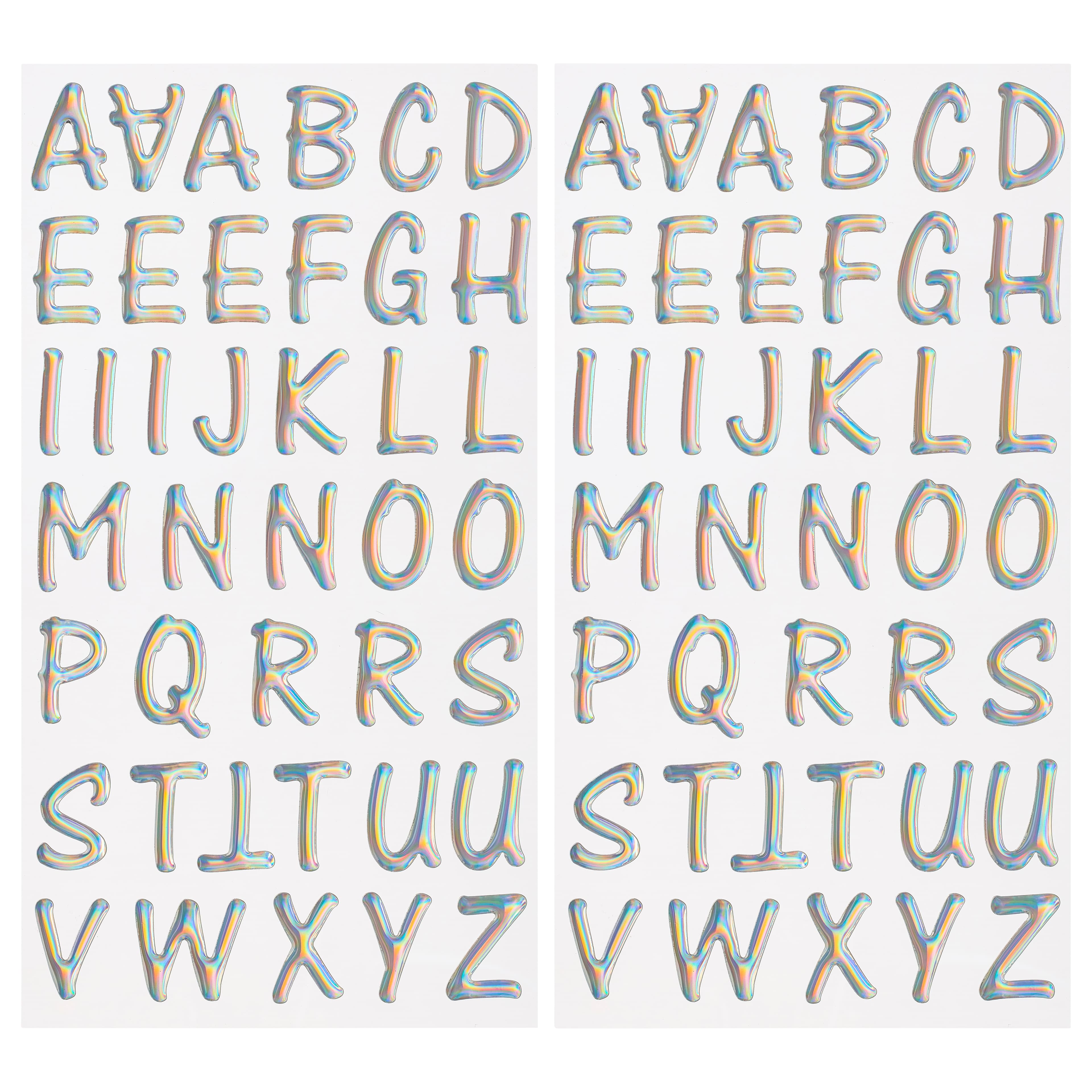 12 Packs: 80 ct. (960 total) Small Silver Alphabet Stickers by Recollections™