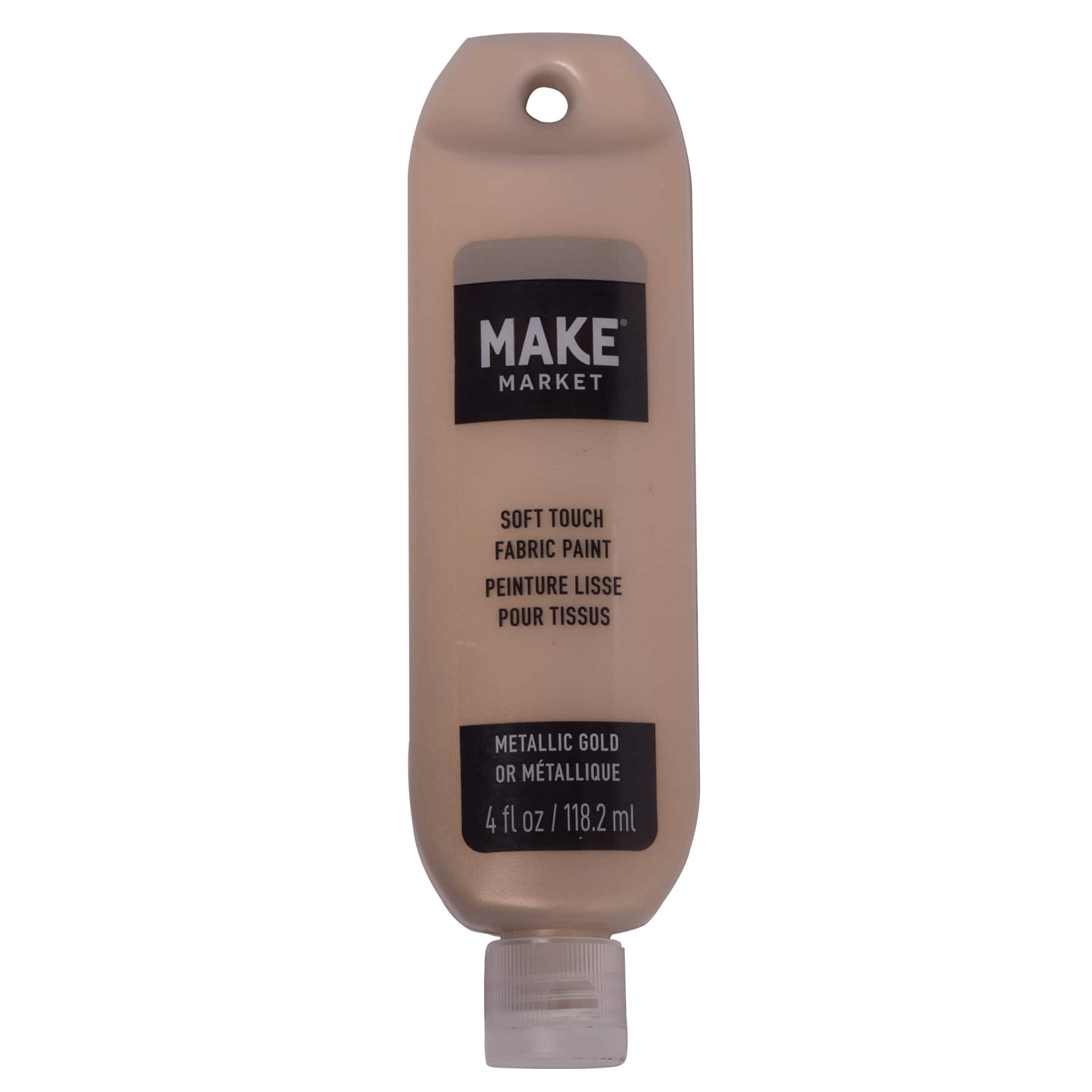 12 Pack: Metallic Gold Soft Touch Fabric Paint by Make Market®