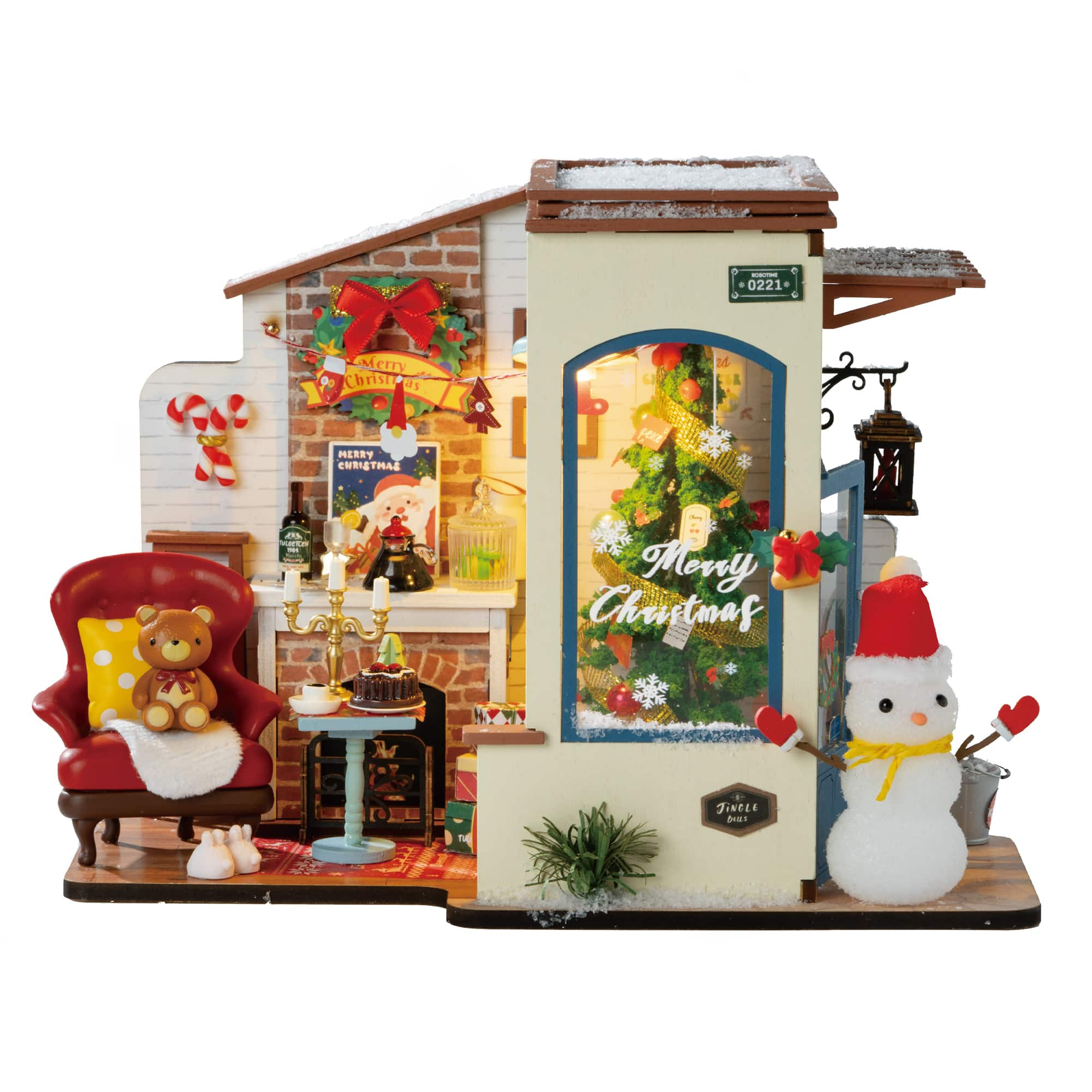 Rolife&#xAE; Christmas Snow House DIY Miniature House Kit