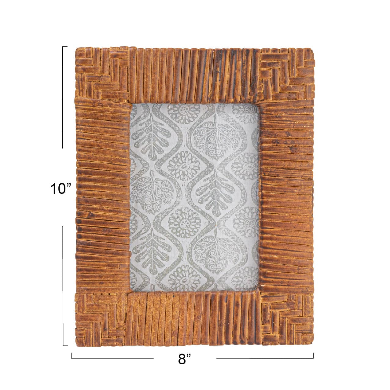 Natural Stained Handwoven Rattan Photo Frame