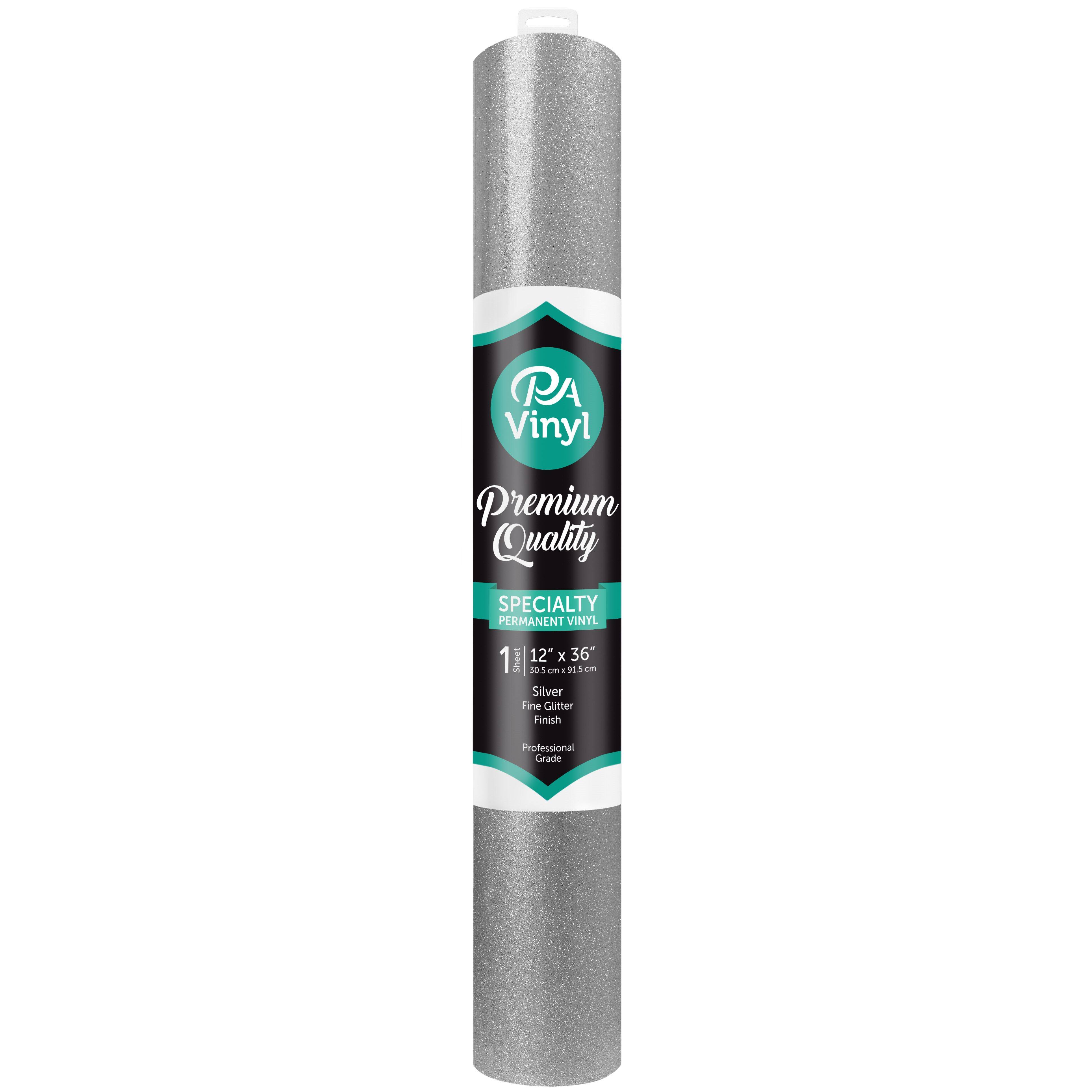 PA Vinyl Fine Glitter Permanent Adhesive Vinyl