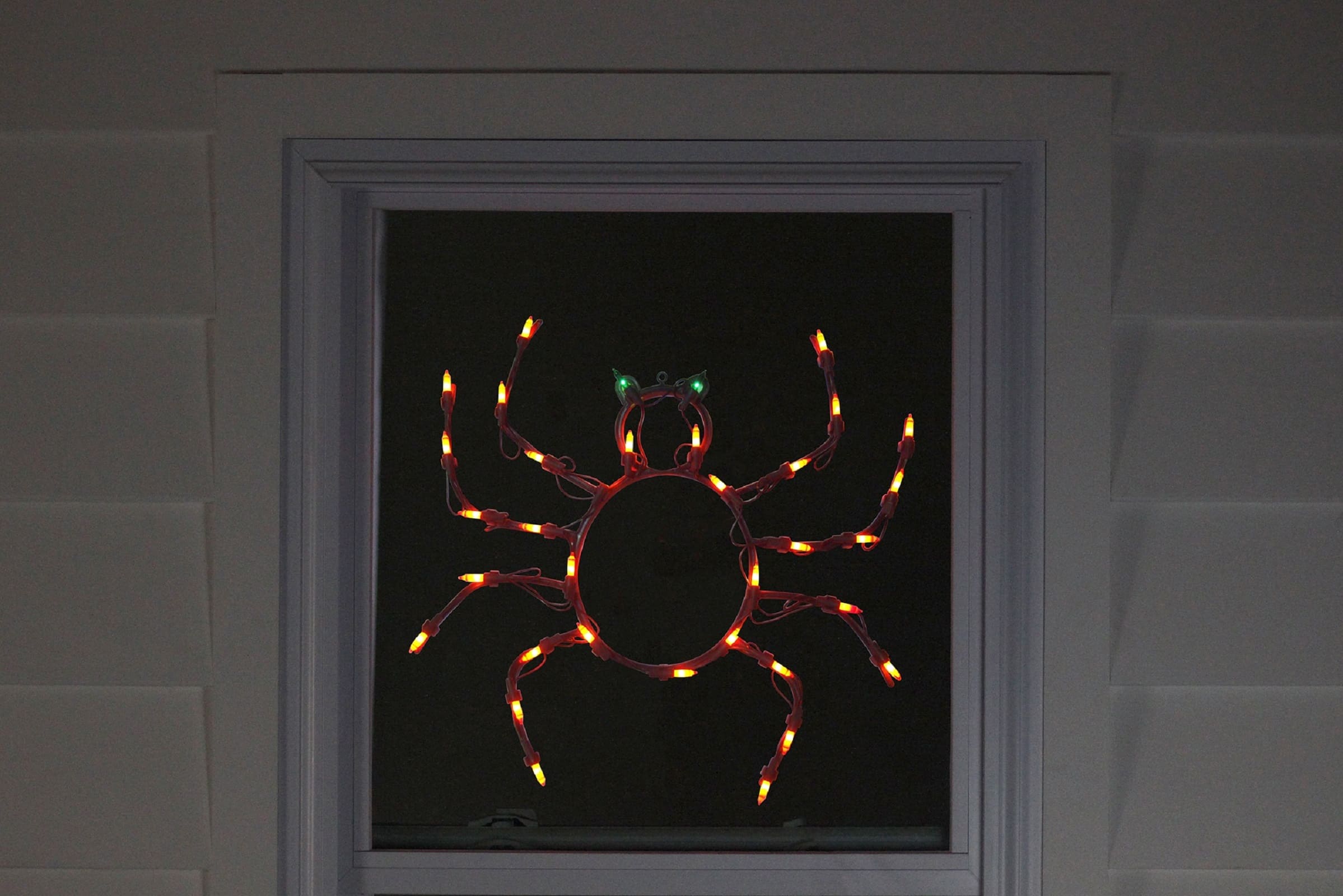 15&#x22; Lighted Spider Halloween Window Silhouette Decoration