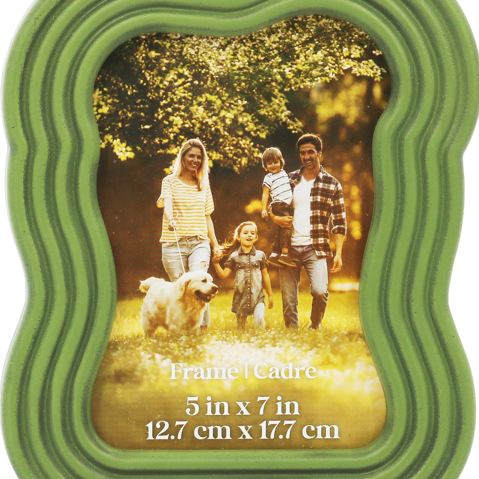 5&#x22; x 7&#x22; Green Ribbed Organic Tabletop Photo Frame by Ashland&#xAE;