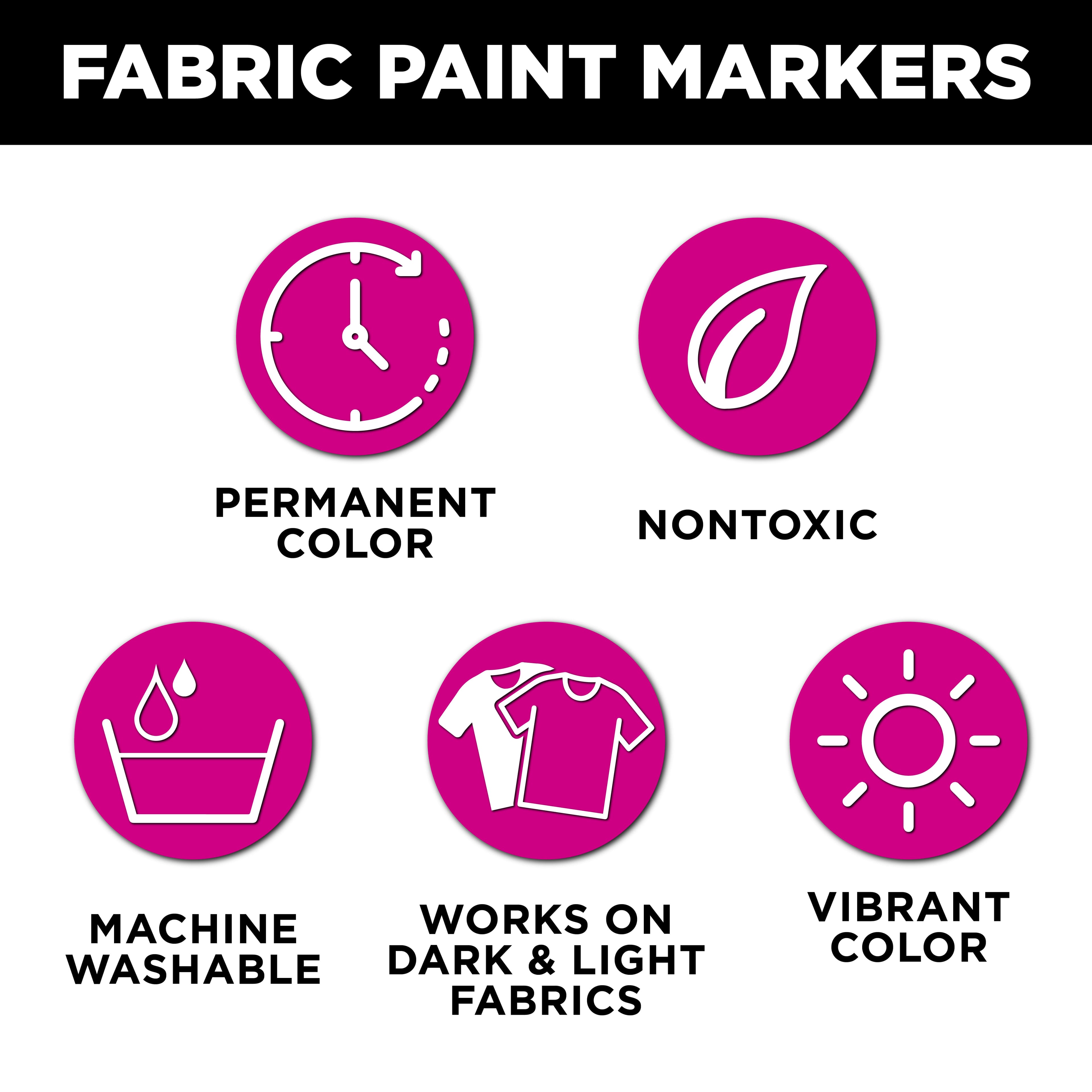 Tulip&#xAE; Glitter Fabric Paint Markers, 5ct.