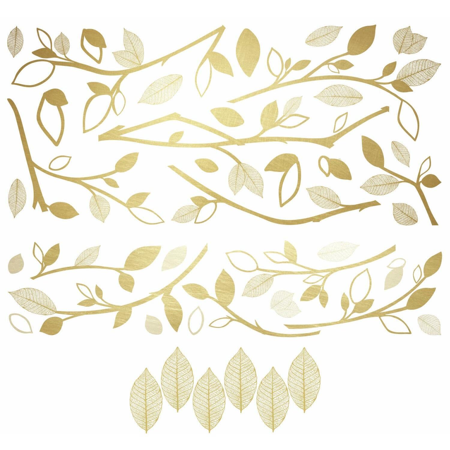 RoomMates Gold Branch Peel &#x26; Stick Giant Wall Decals