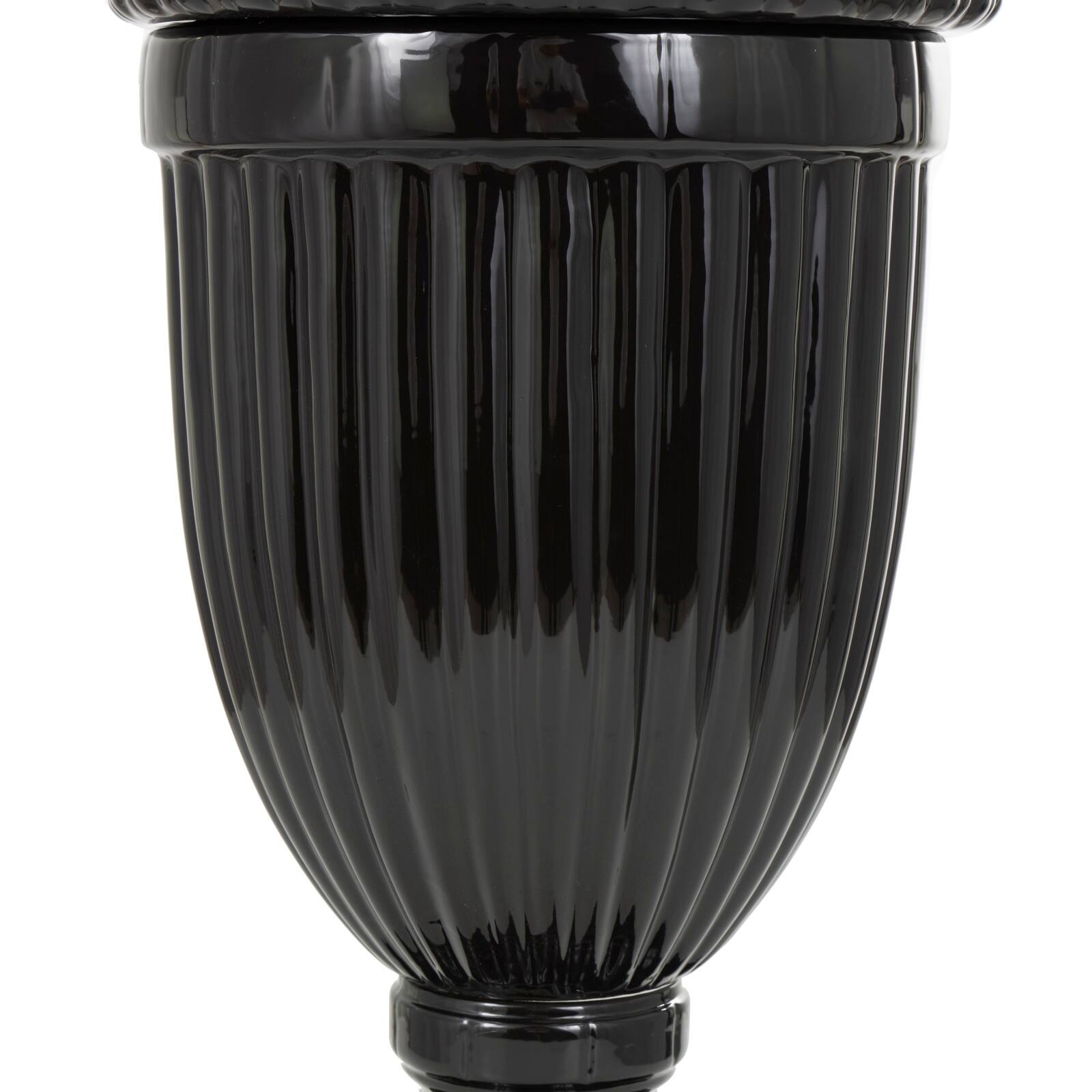 Black Ceramic Decorative Jar