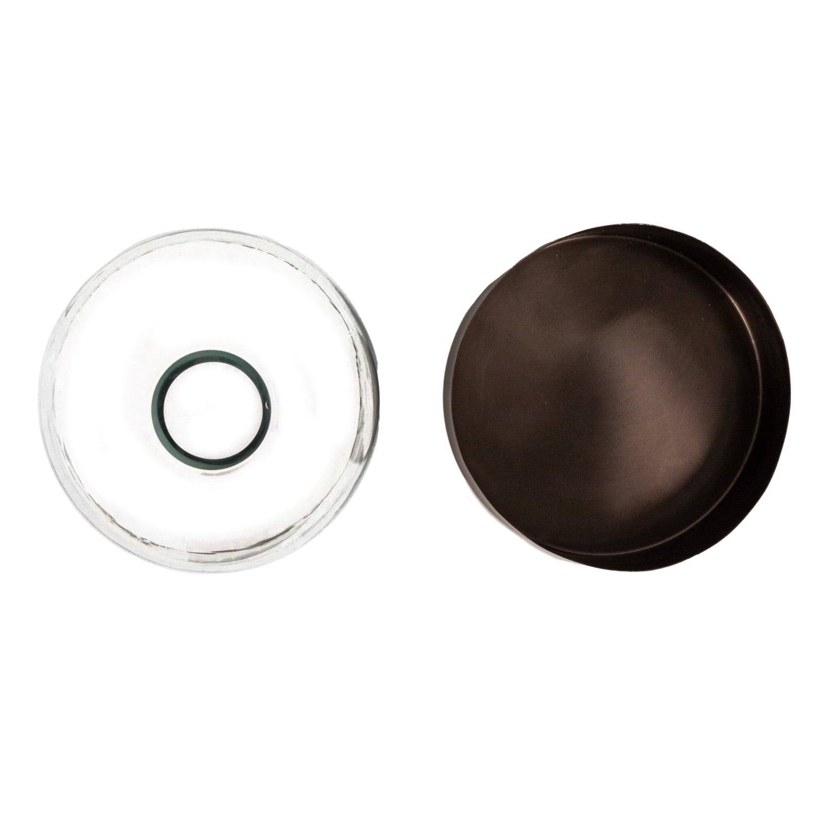 Hello Honey&#xAE; 10&#x22; Clear &#x26; Black Metal Sophisticated Glass Cloche with Metal Tray