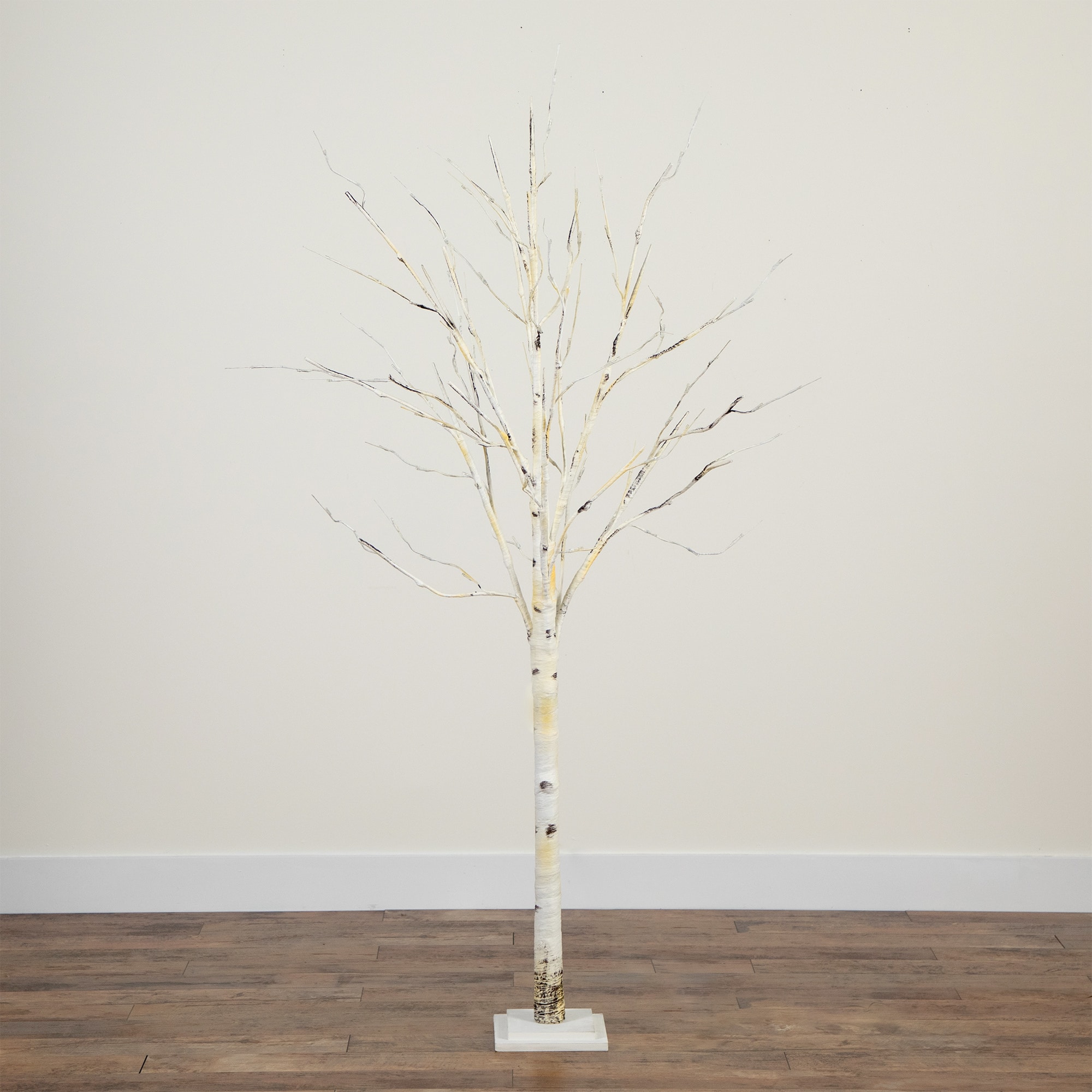 6ft. Pre-Lit White Birch Artificial Christmas Tree, Warm White LED Lights