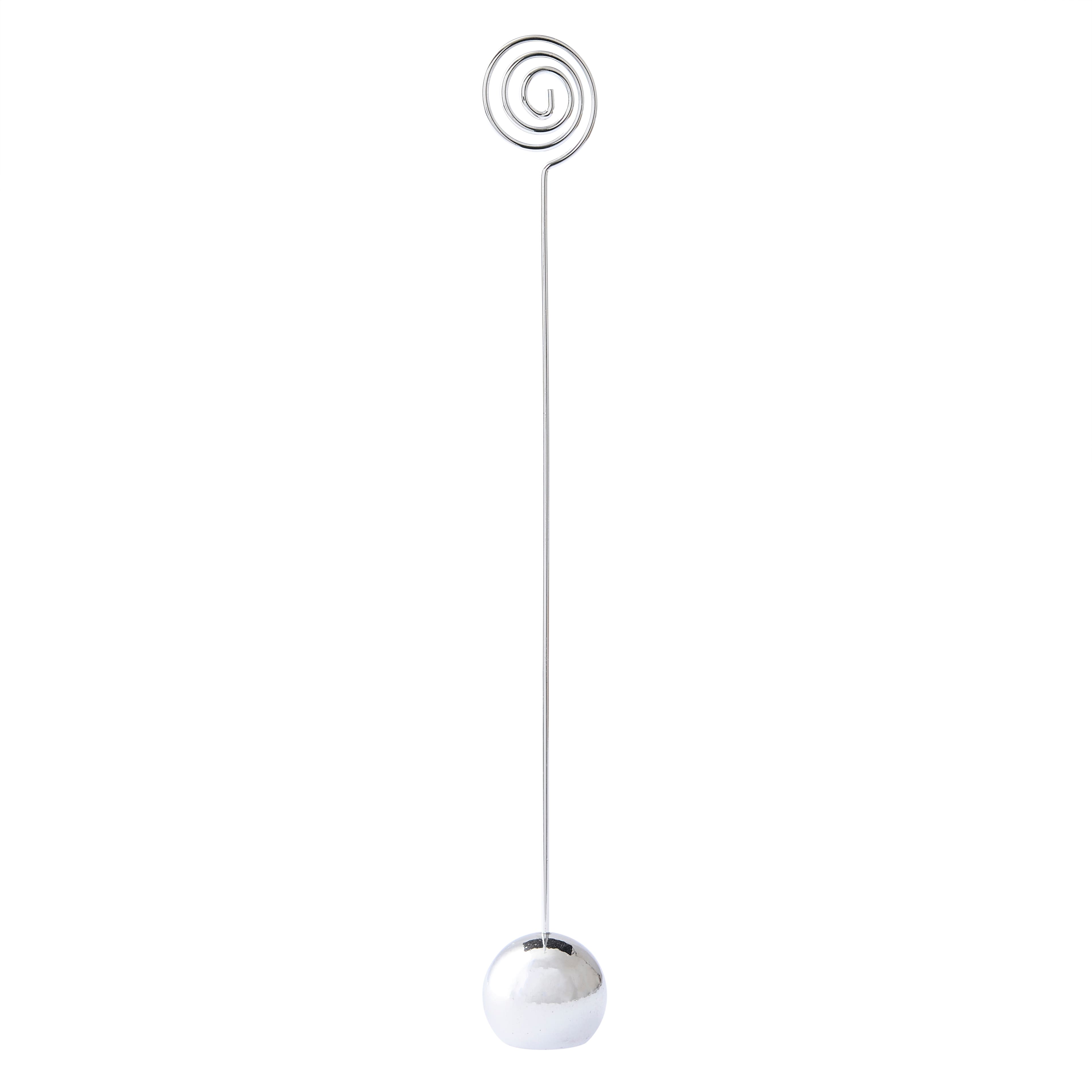 6 Packs: 12 ct. (72 total) Silver Ball Place Card Stands by Celebrate It&#x2122; Occasions&#x2122;