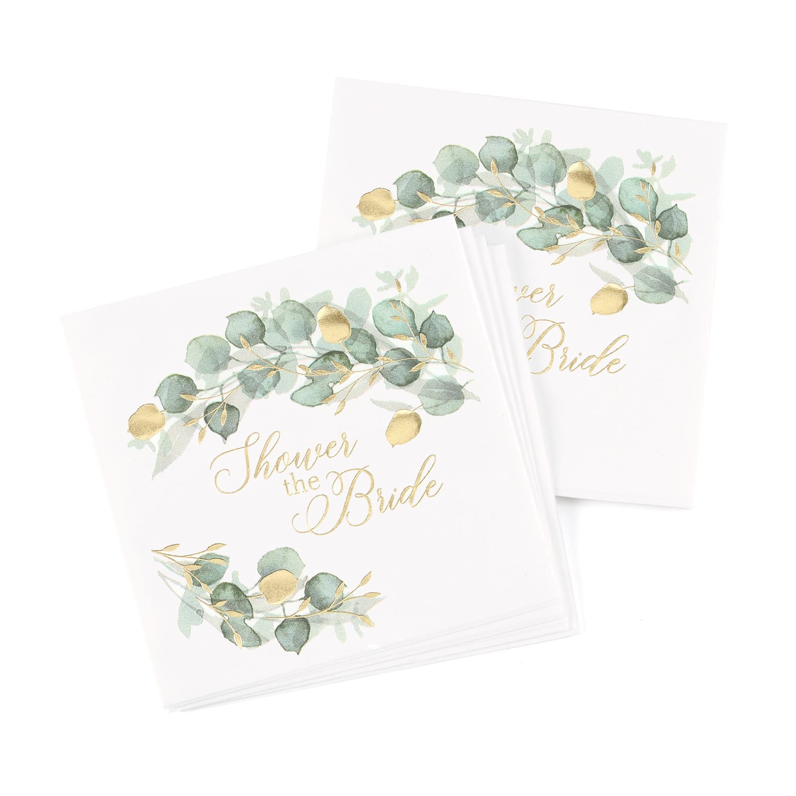 Greenery Bridal Shower Beverage Napkins, 50ct.