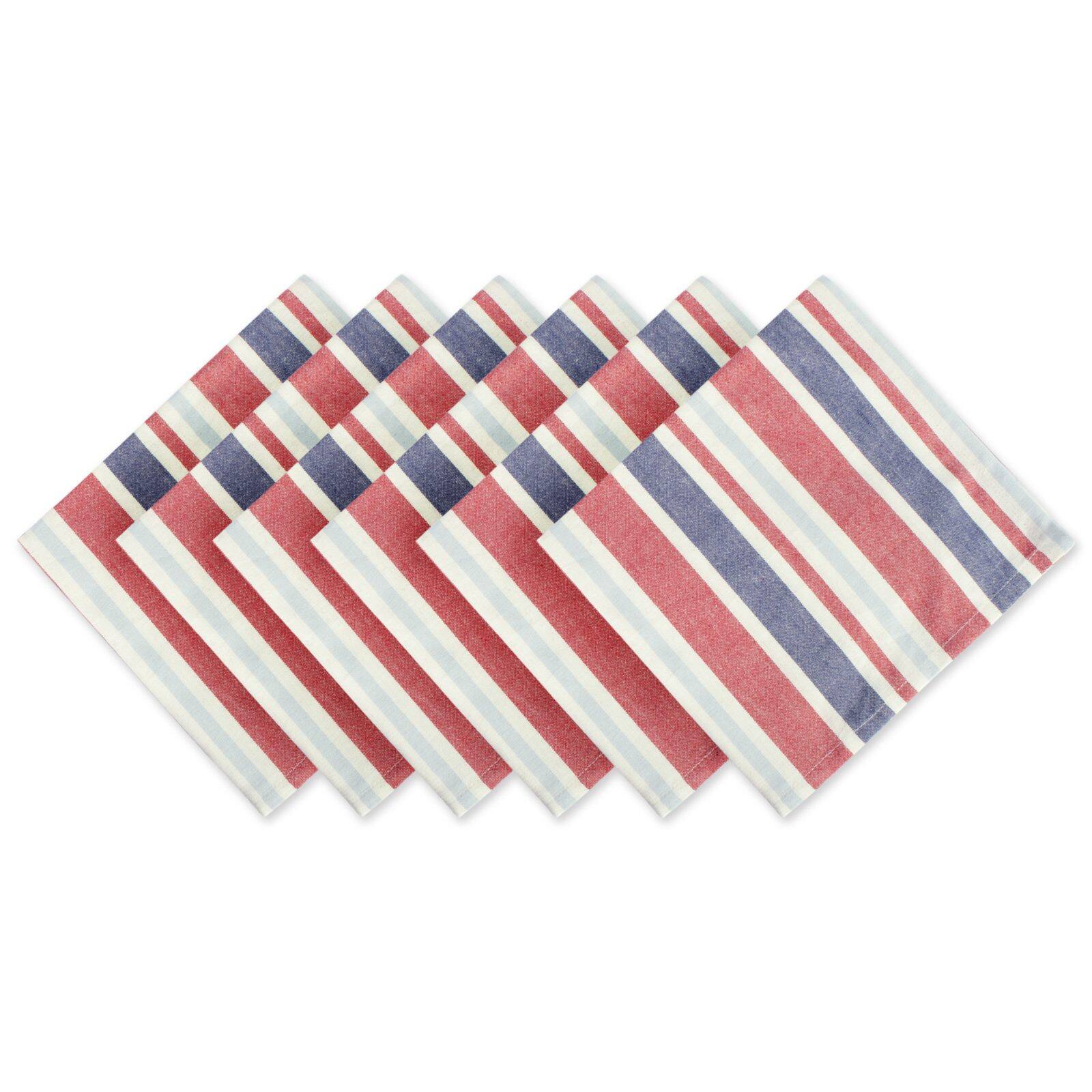 DII® Patriotic Stripe Cloth Dinner Napkins, 6ct.
