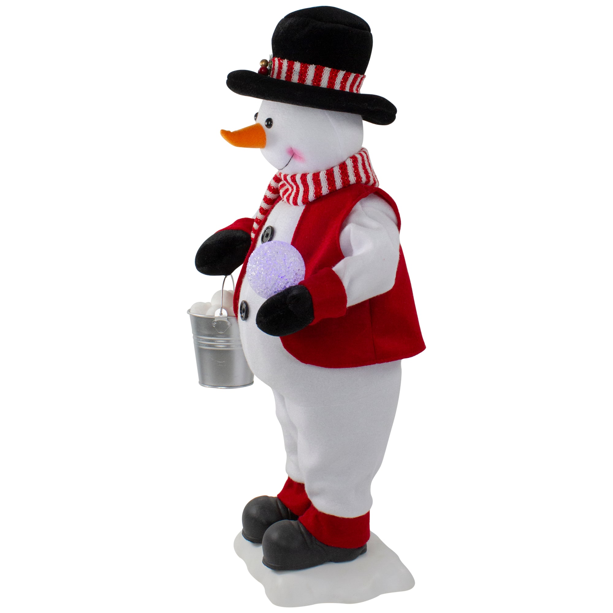 24&#x22; Lighted &#x26; Animated Musical Snowman Christmas Figure