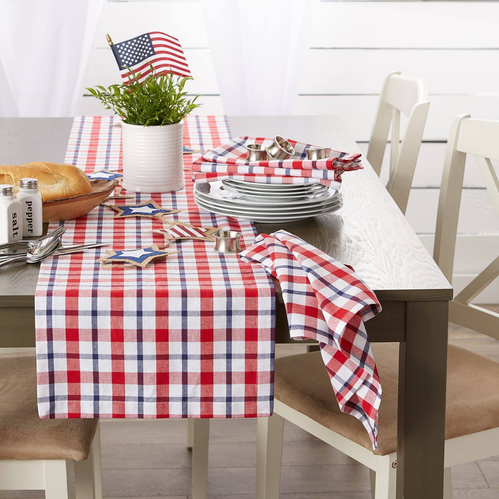 DII&#xAE; American Plaid Cloth Dinner Napkins, 6ct.