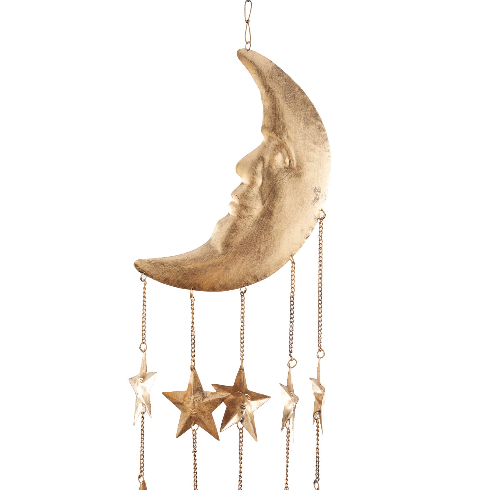 Gold Metal Eclectic Windchime, 9&#x22; x 1&#x22; x 39&#x22;