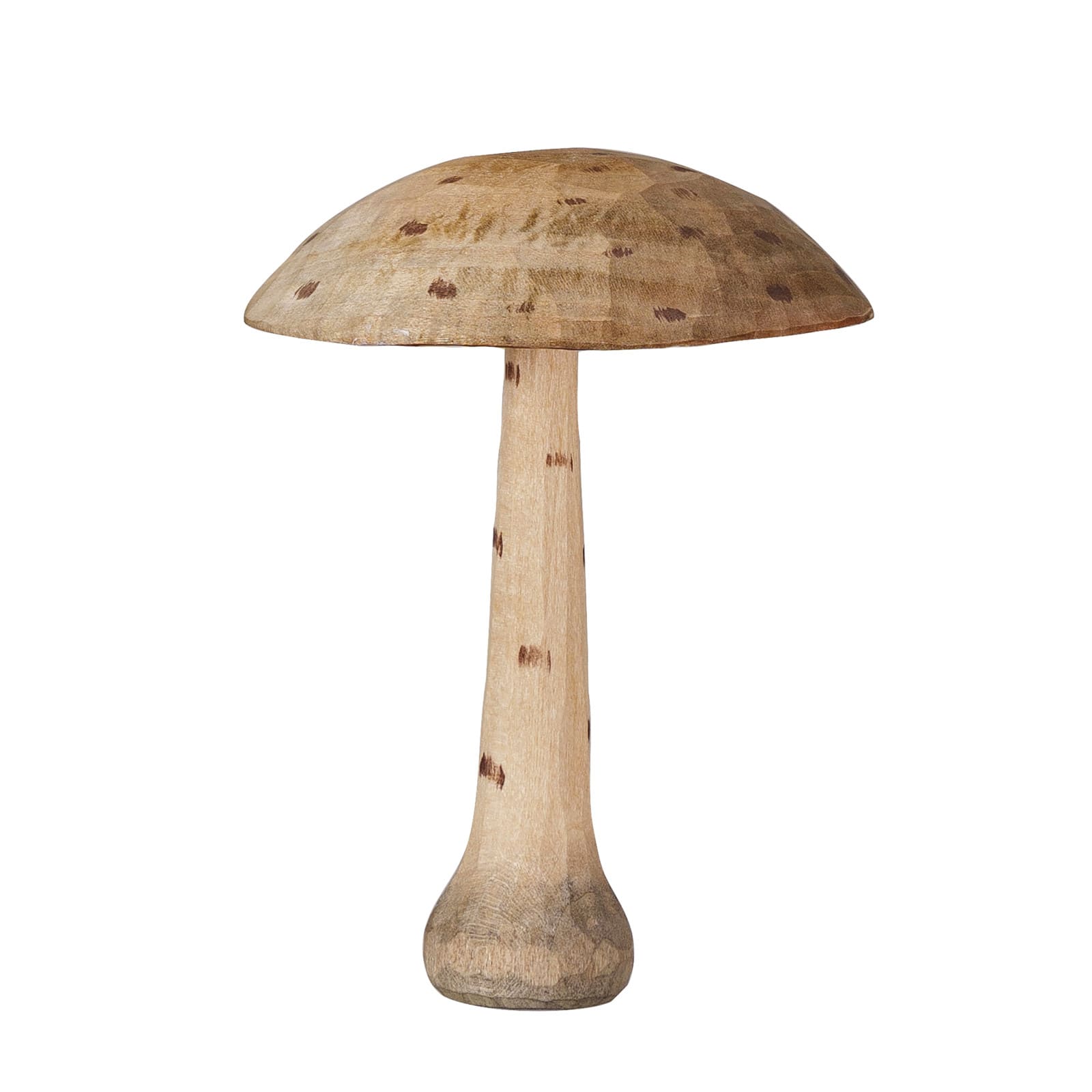 Hello Honey® 4.75" Natural Dotted Carved Wood Mushroom