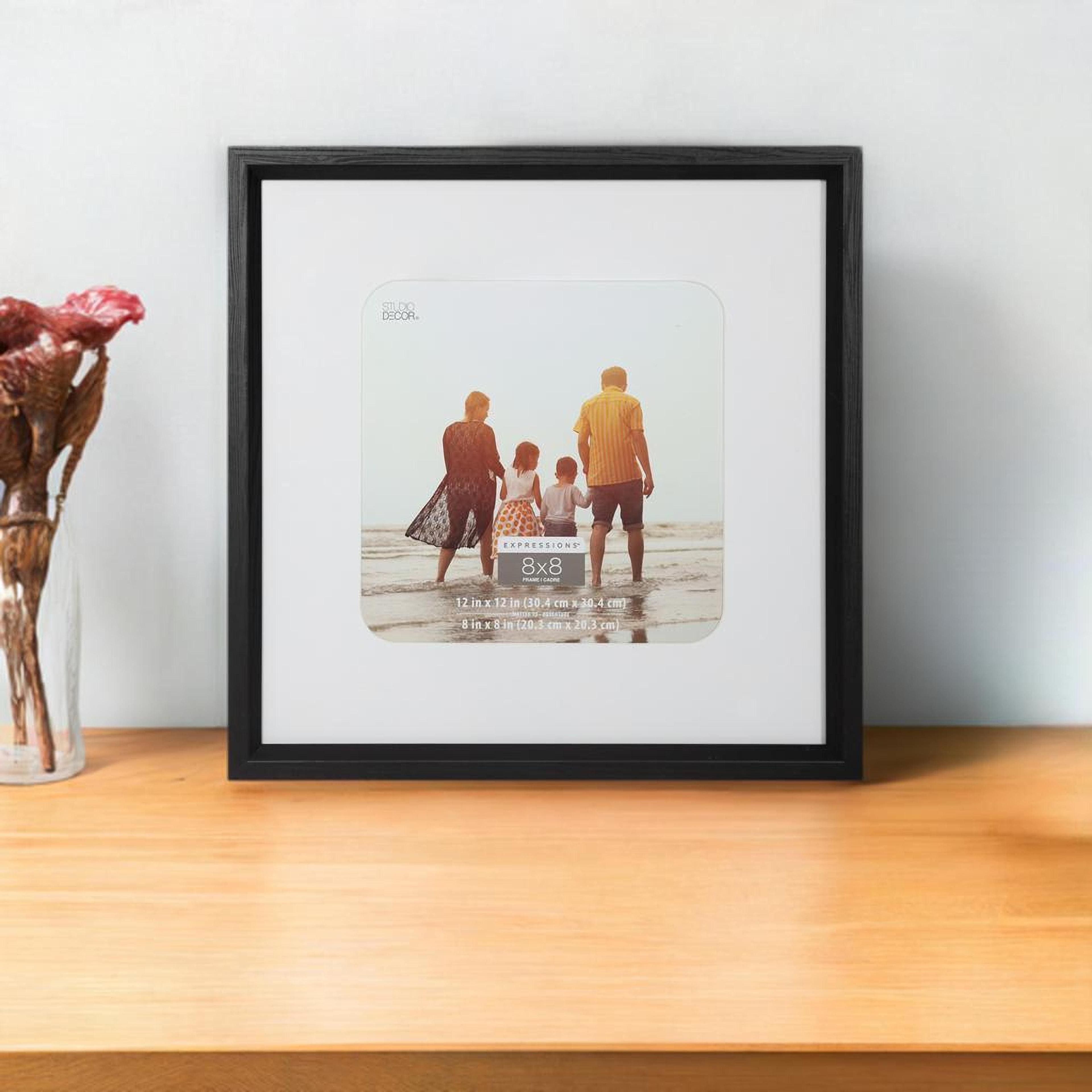 Expressions™ 8" x 8" White & Black Frame with Mat by Studio Décor®