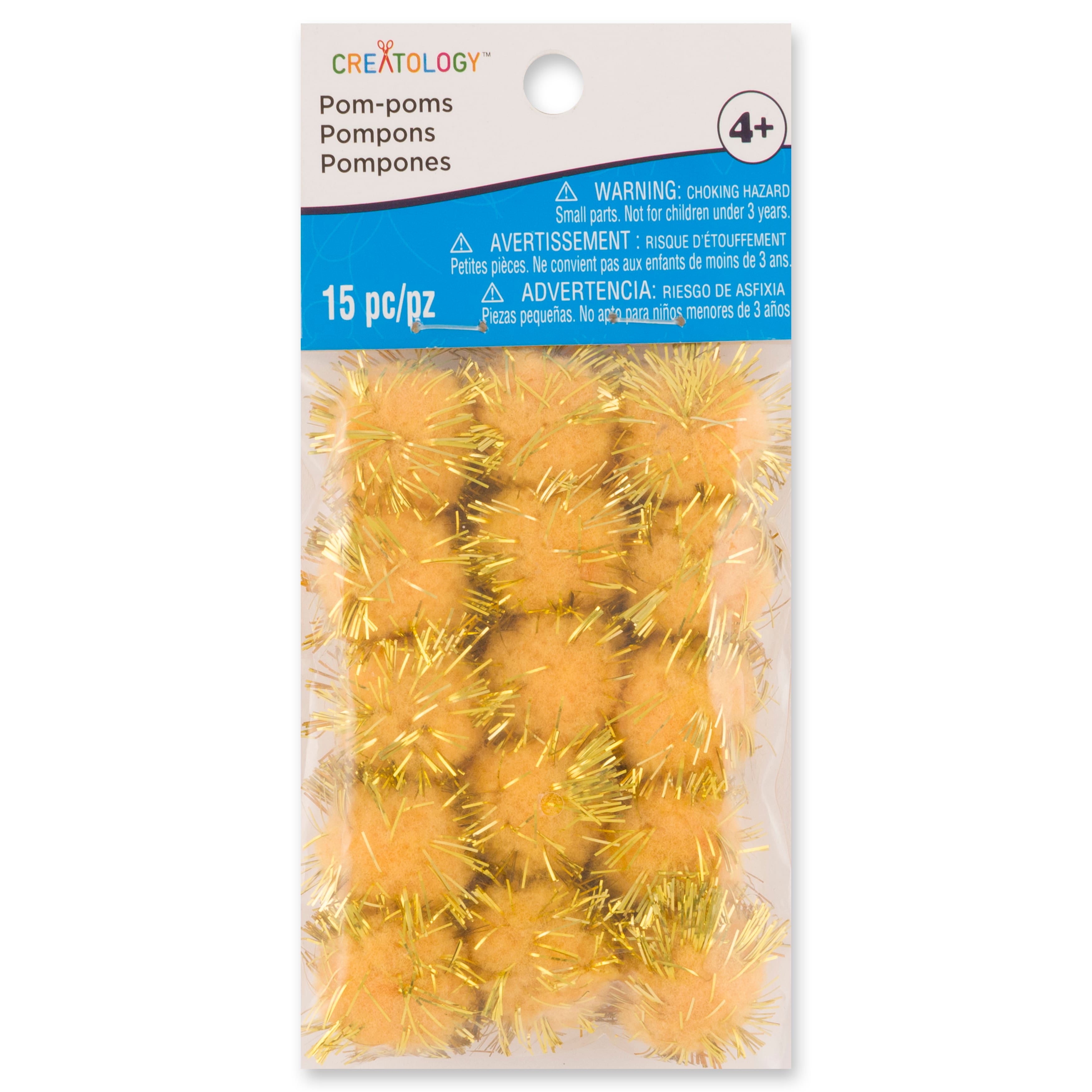 24 Packs: 15 ct. (360 total) 3/4" Sparkle Pom Poms by Creatology™