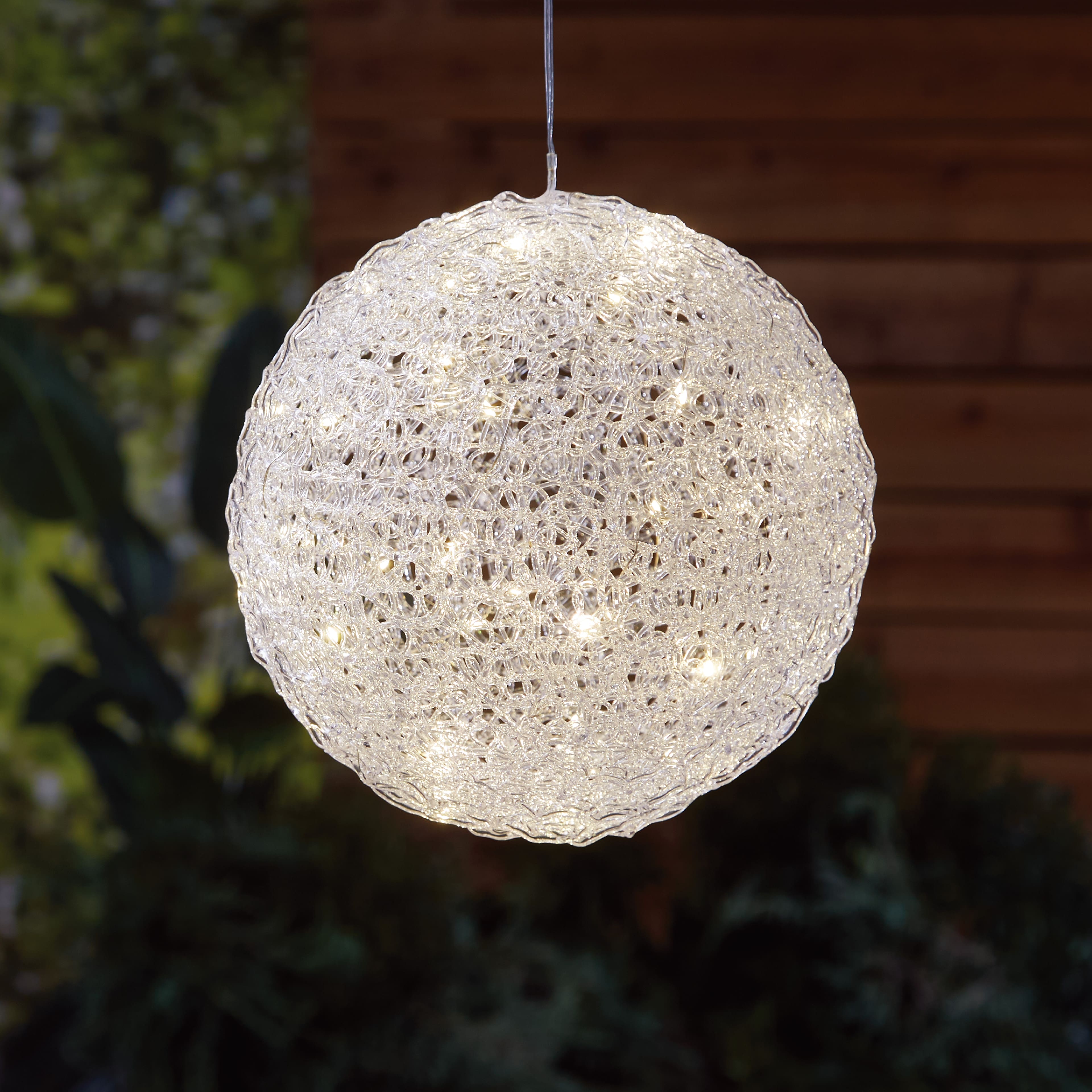 9.5" Warm White LED Lighted Hanging Orb by Ashland®