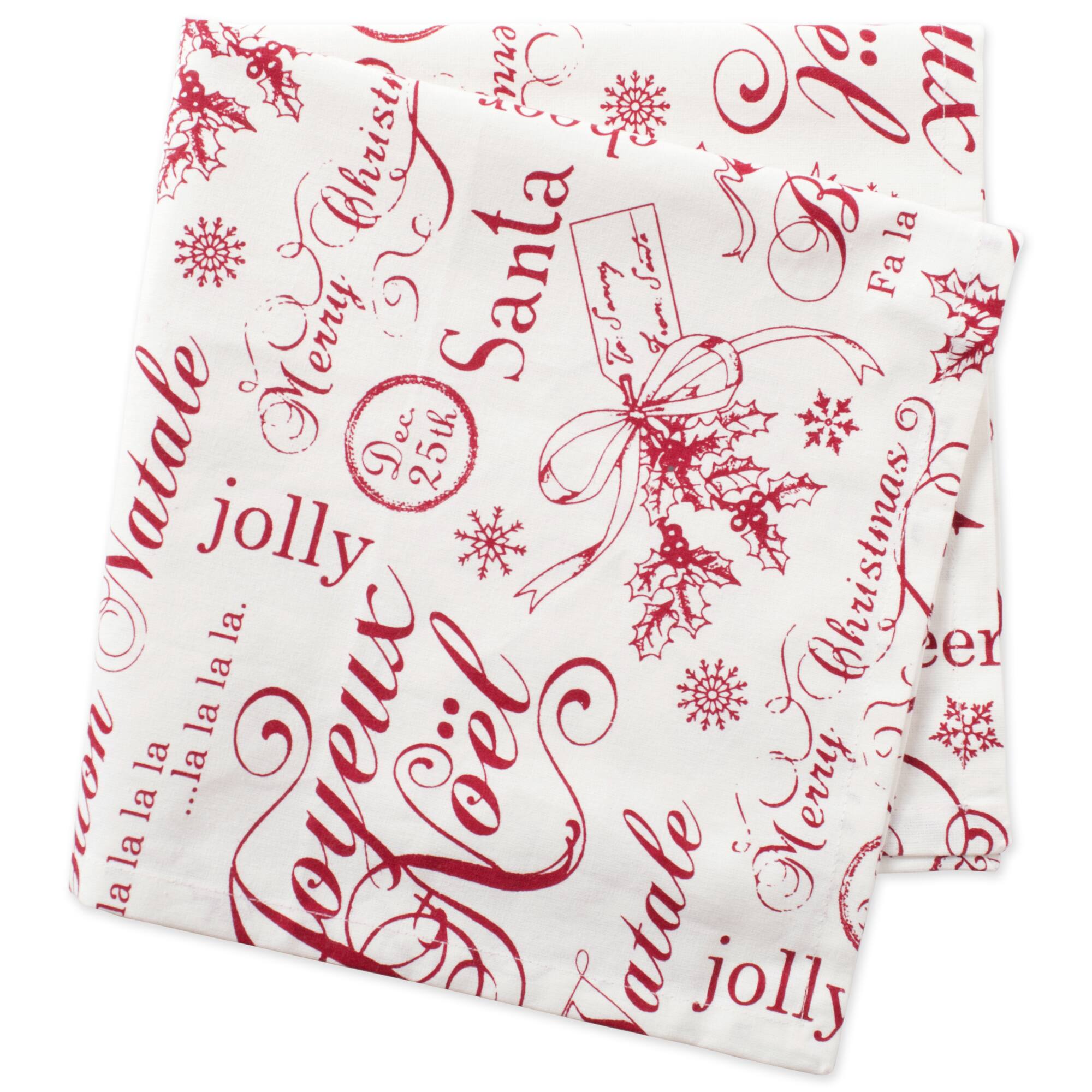DII&#xAE; Vintage Christmas Print Napkins, 6ct.