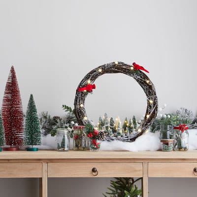 Christmas Tree Grapevine Standing Wreath