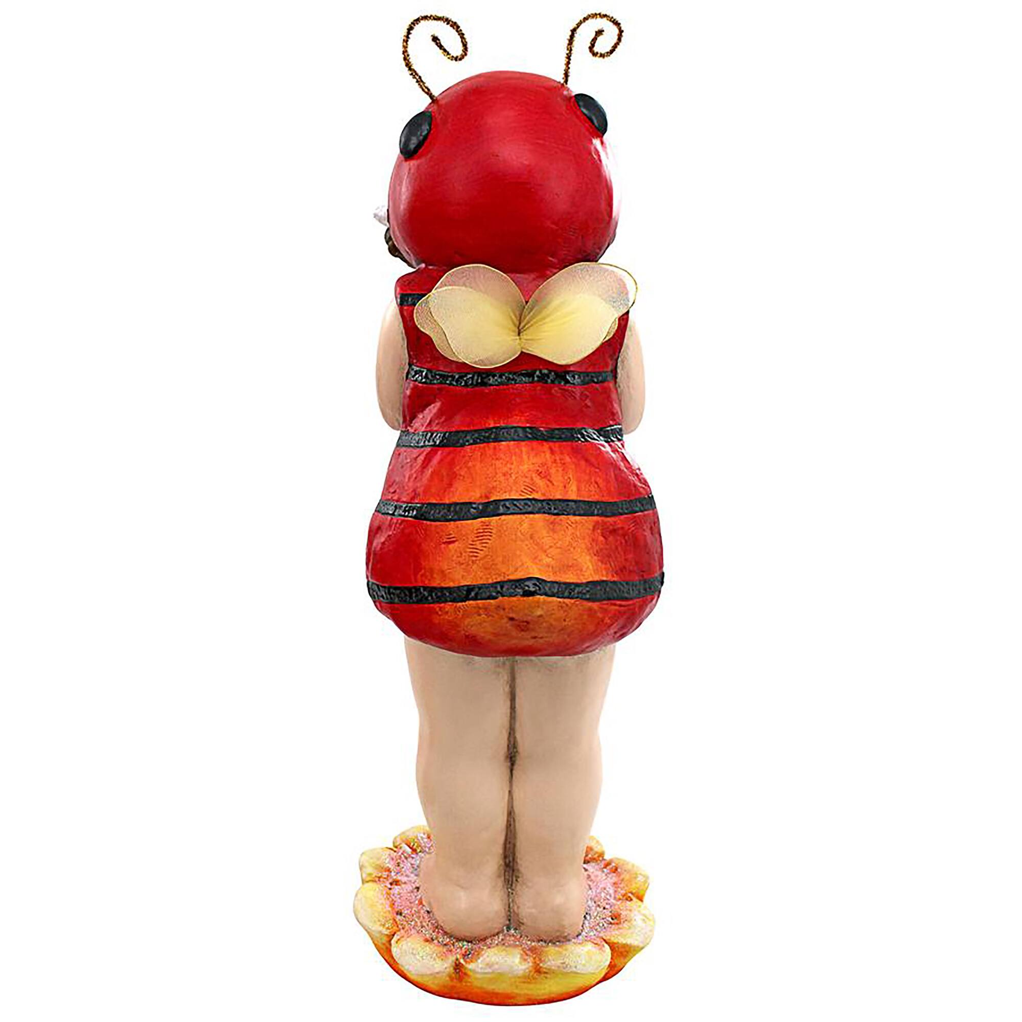 Design Toscano 21.5" Sarah the Lady Bug Fairy Garden Helper Statue