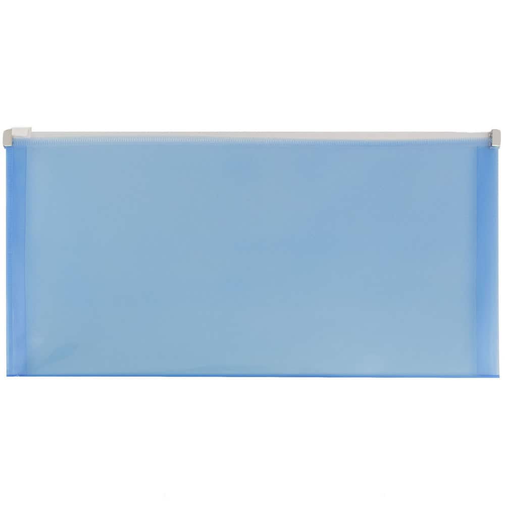 JAM Paper 5'' x 10'' Clear Plastic Pencil Pouch with Zip Closure, 12ct.