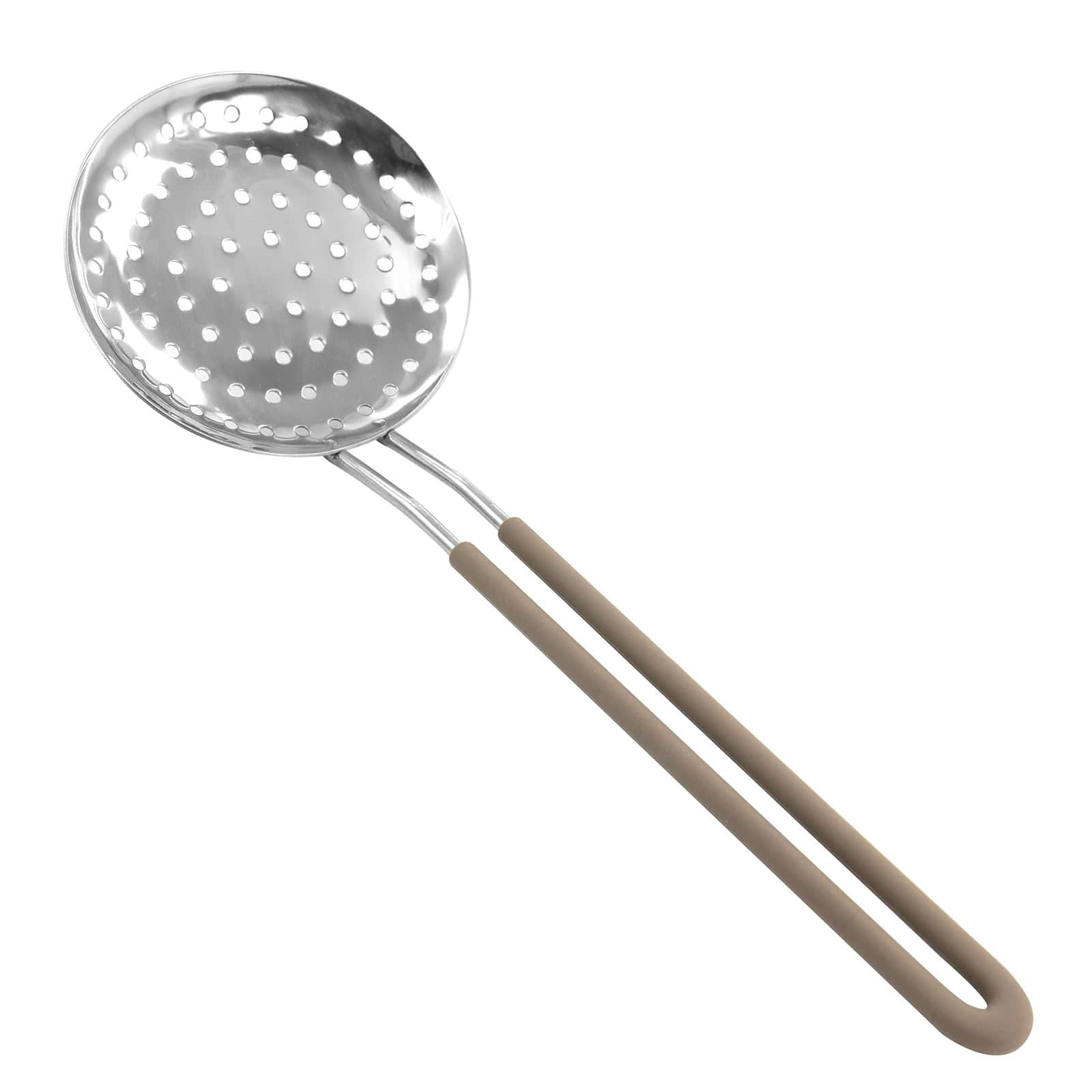 Martha Stewart Gray Stainless Steel Skimmer