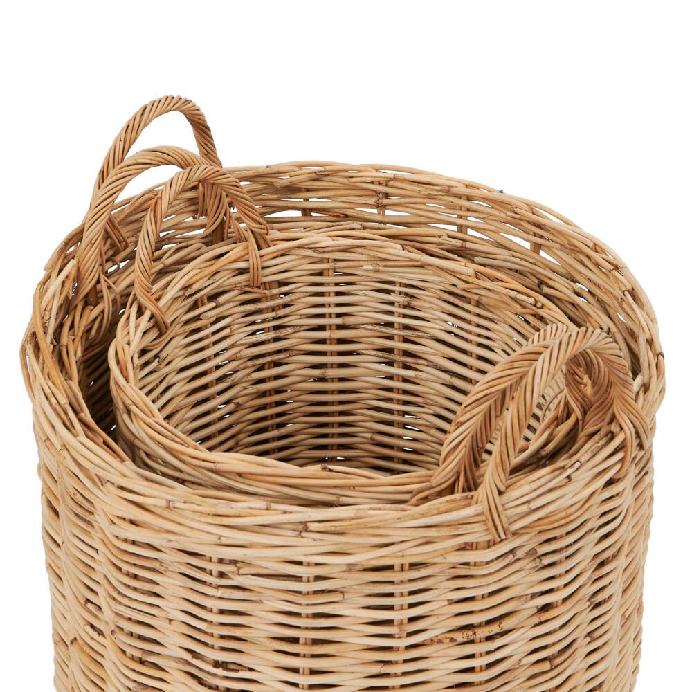 Hello Honey® Natural Woven Rattan Storage Basket Set