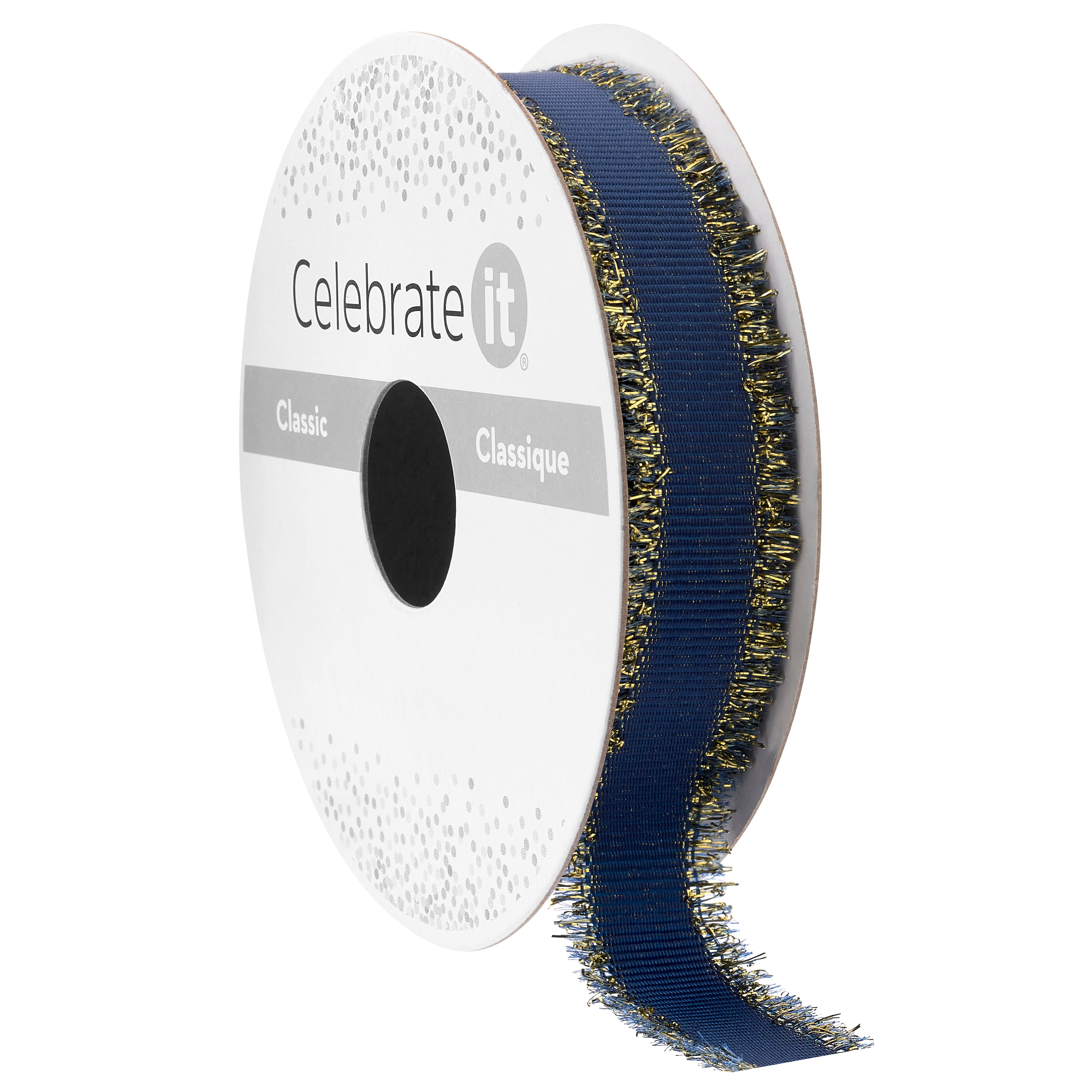 Ruban bleu marine et doré de Celebrate It, 1,5 cm x 6,4 m