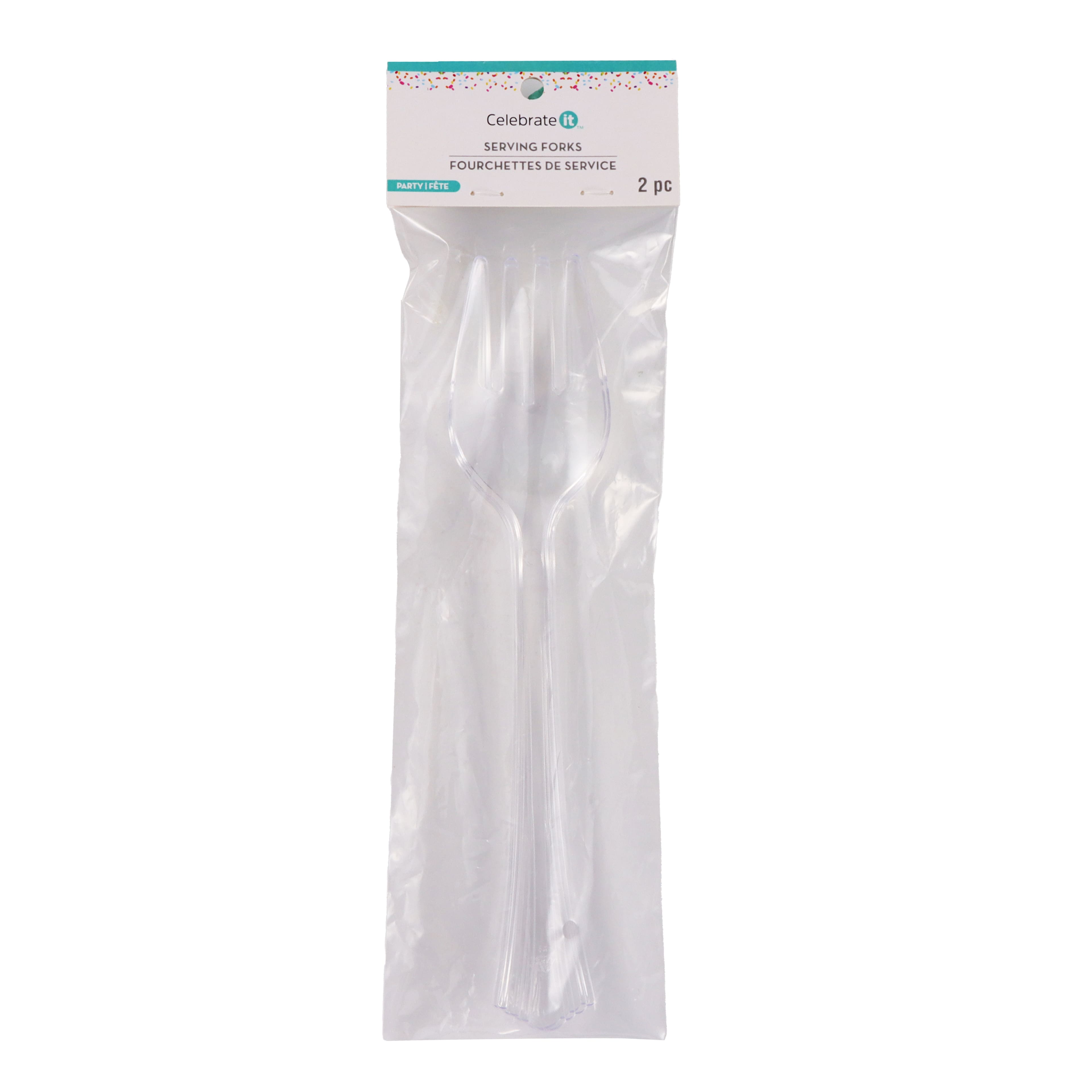 Clear Serving Forks, 2ct. by Celebrate It&#x2122;