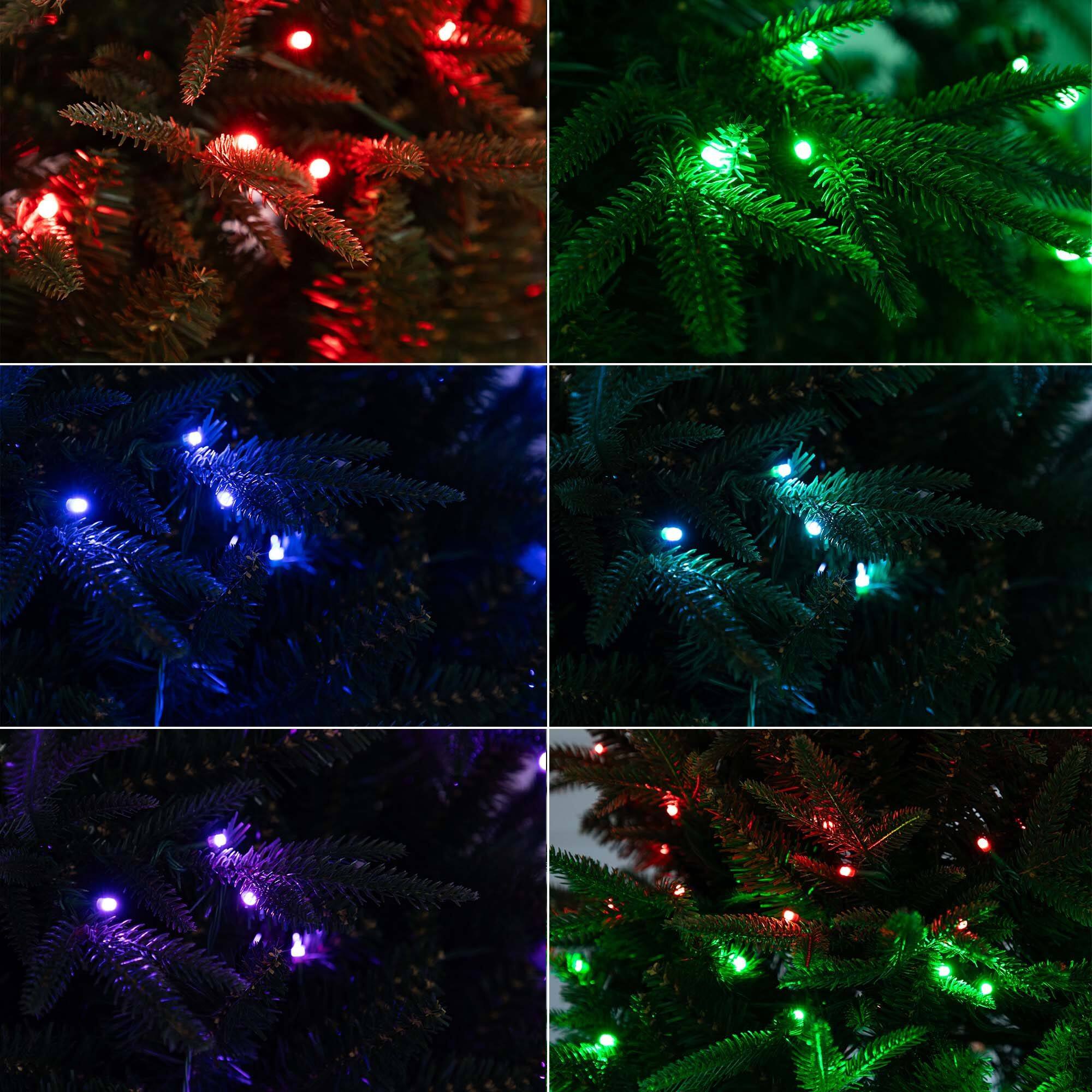 7ft. Pre-Lit Edmonton Fir Artificial Christmas Tree, Color Changing LED Lights