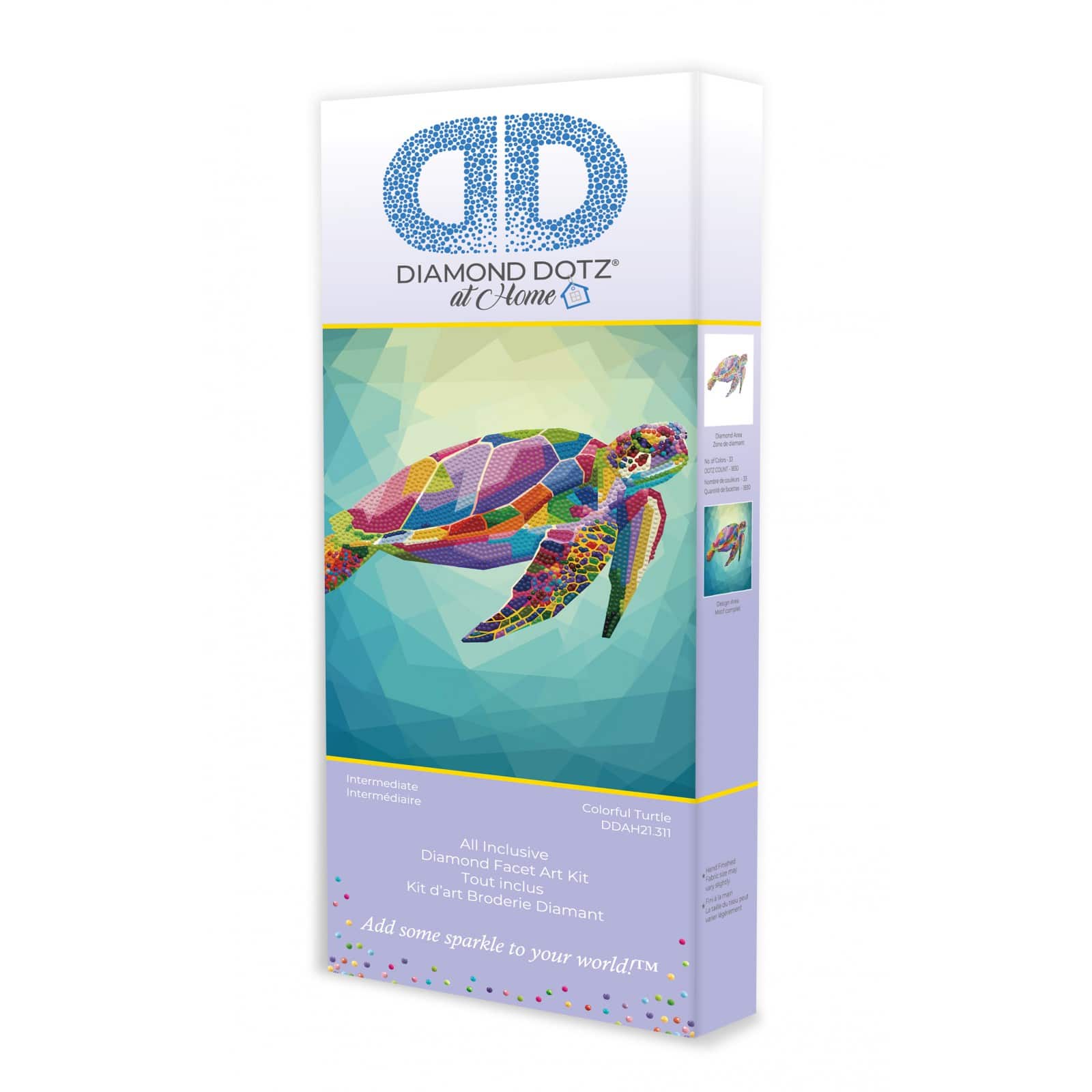 Diamond Dotz® at Home Intermediate Colorful Turtle Diamond Painting Kit