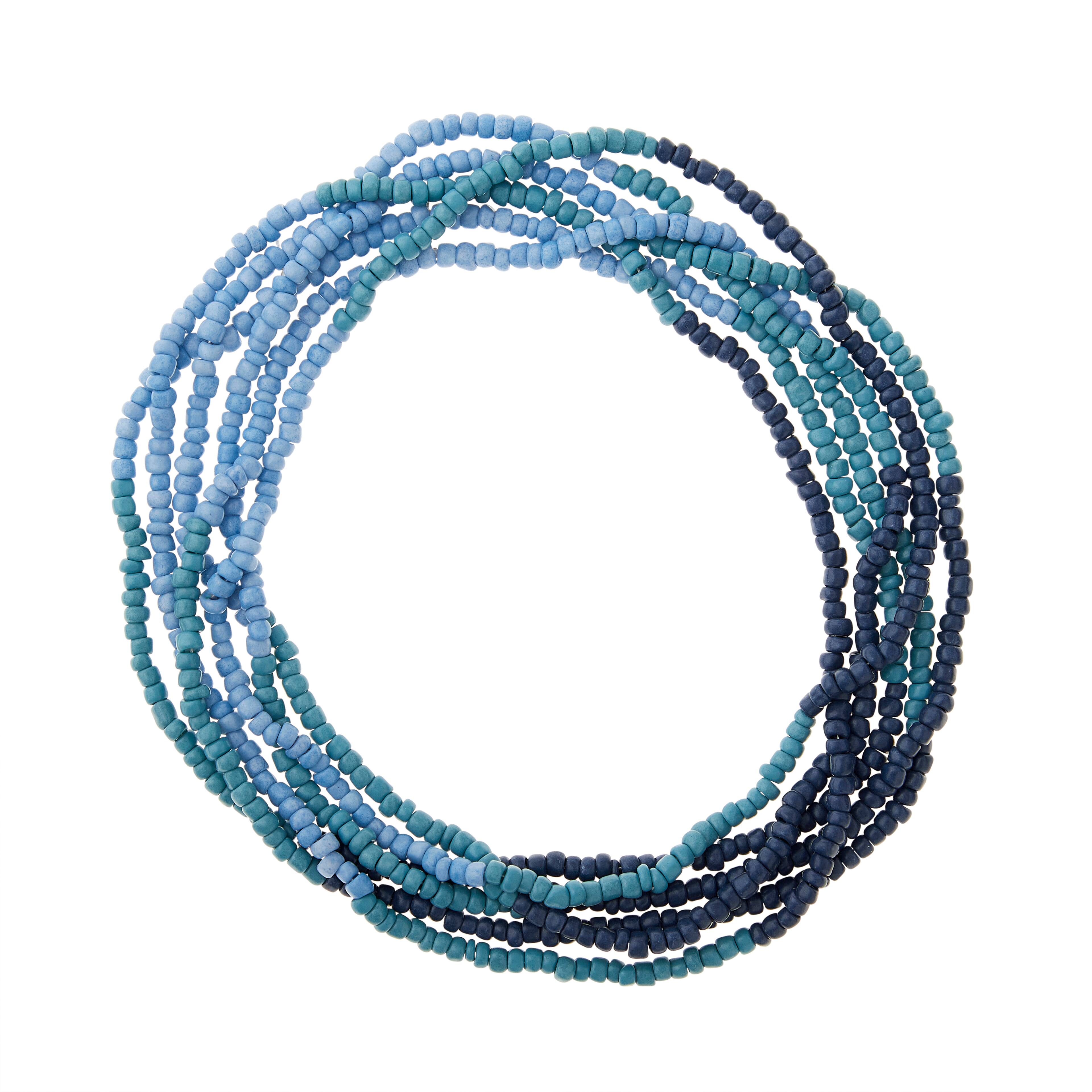 Blue Glass Mix Beads, 3mm by Bead Landing™