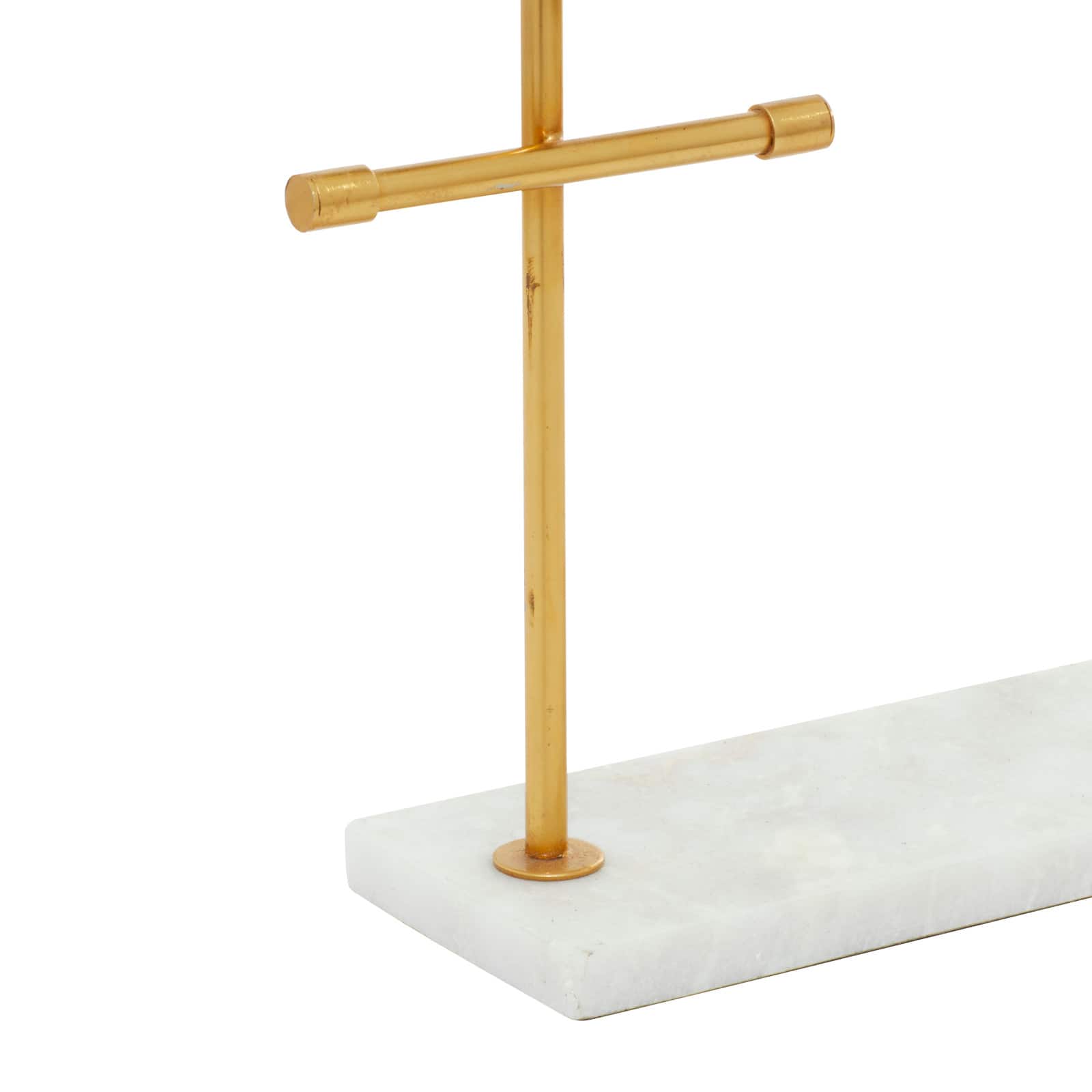 Gold Marble Modern Jewelry Stand, 13&#x22; x 12&#x22; x 4&#x22;