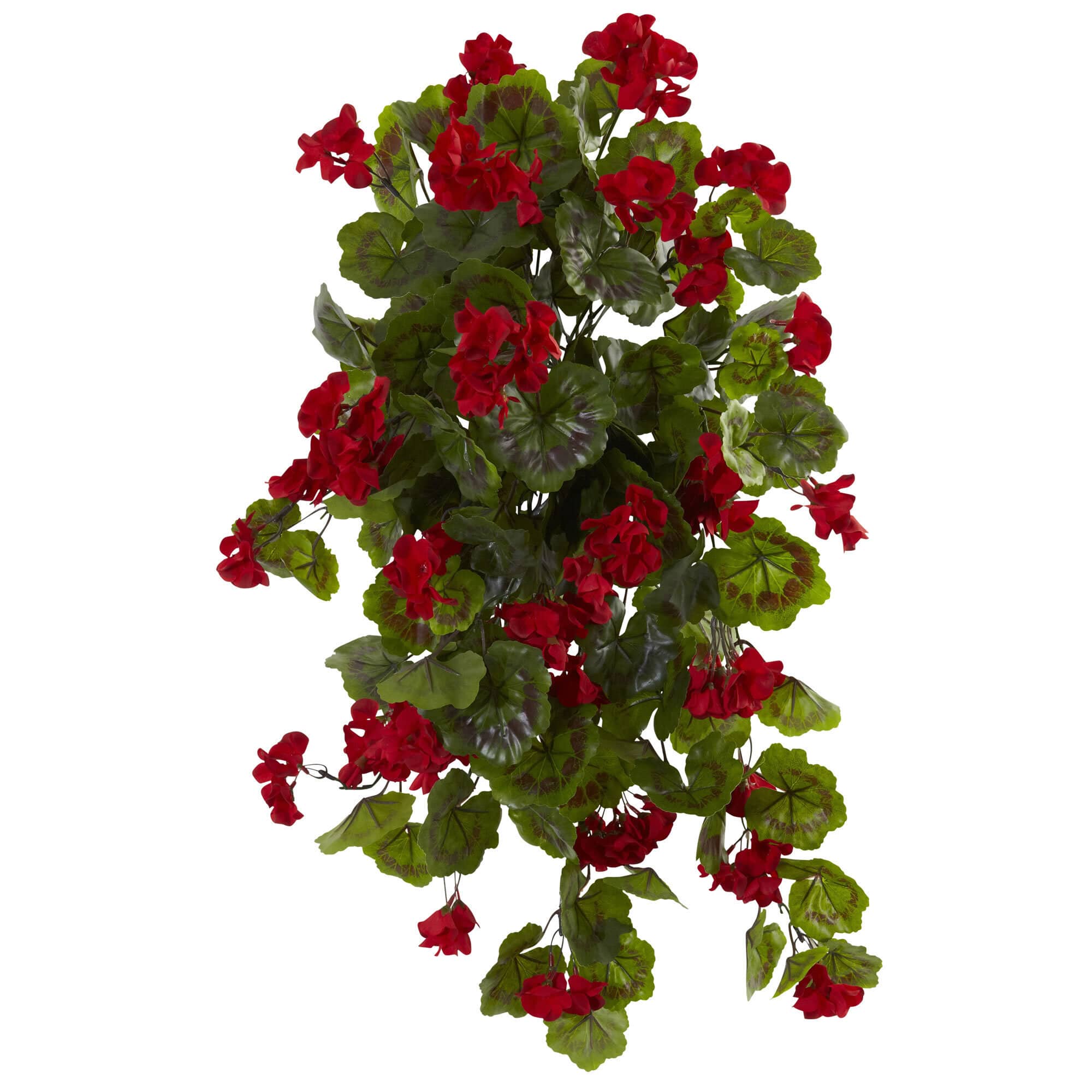29" UV Resistant Geranium Artificial Hanging Plants, 2ct.