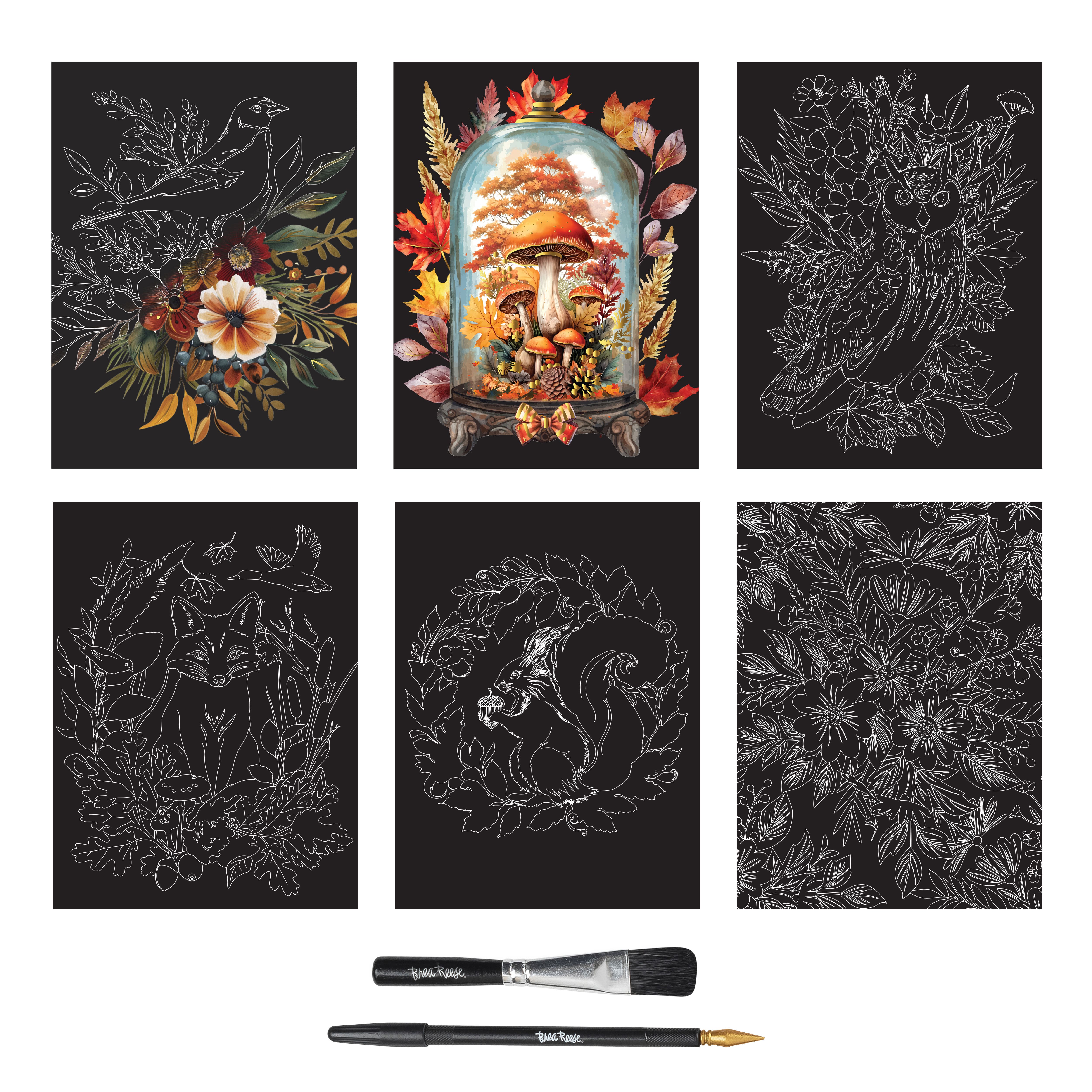 Brea Reese™ 9" x 12" Autumn Equinox Scratch Art Paper Pad