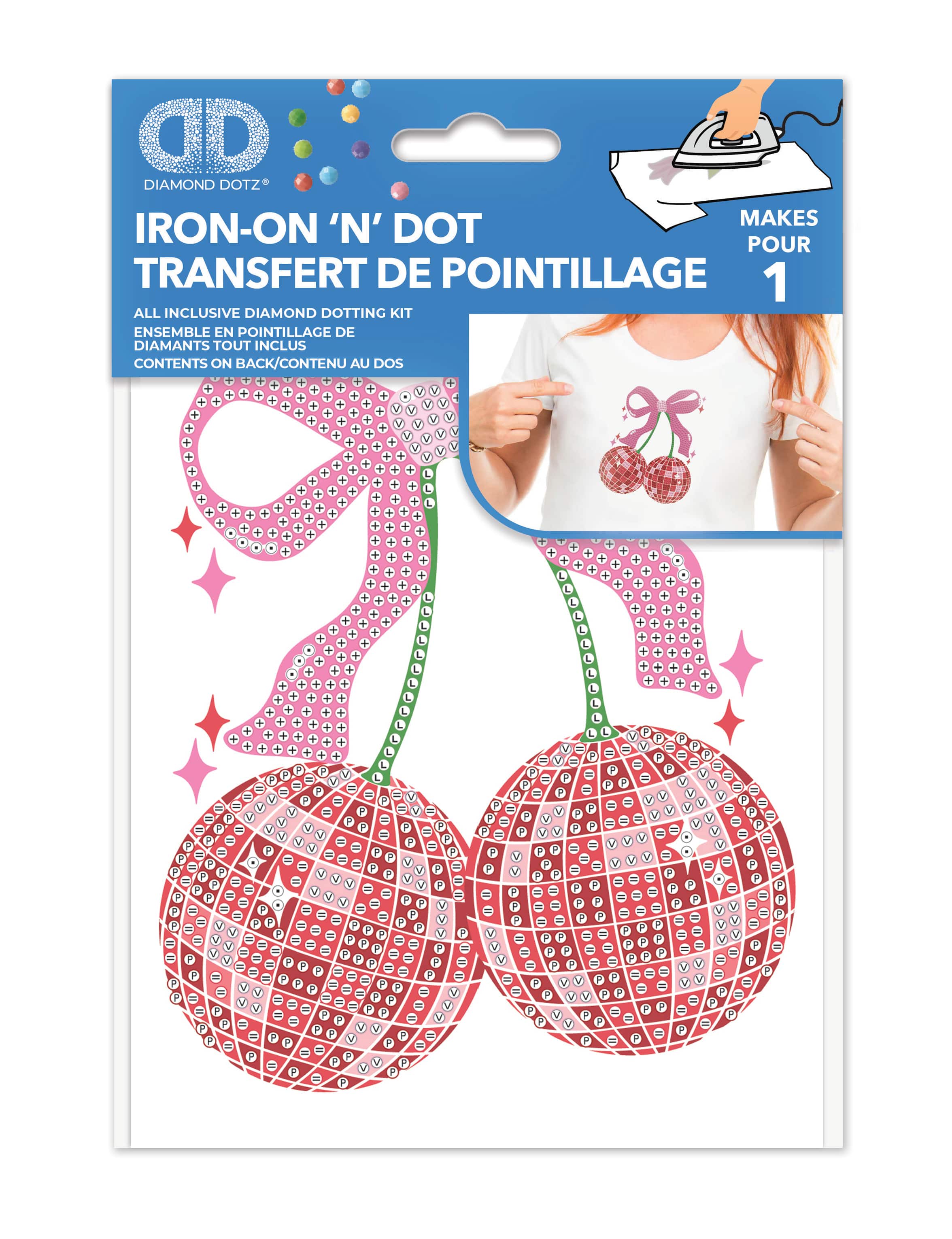 Diamond Dotz® Disco Cherries Iron-On 'n' Dot Kit