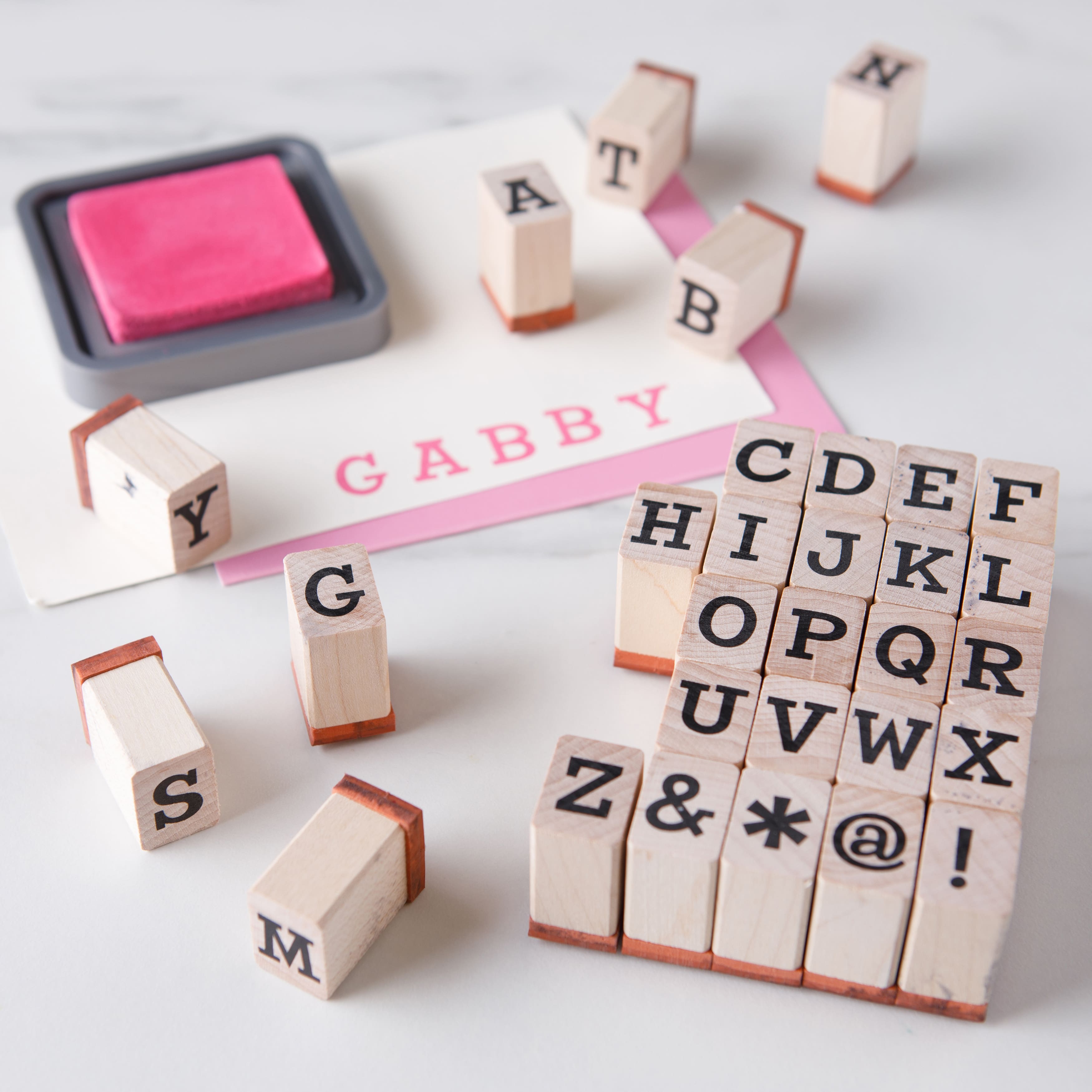 6 Pack: Large Uppercase Alphabet Wood Stamp Set by Recollections&#x2122;