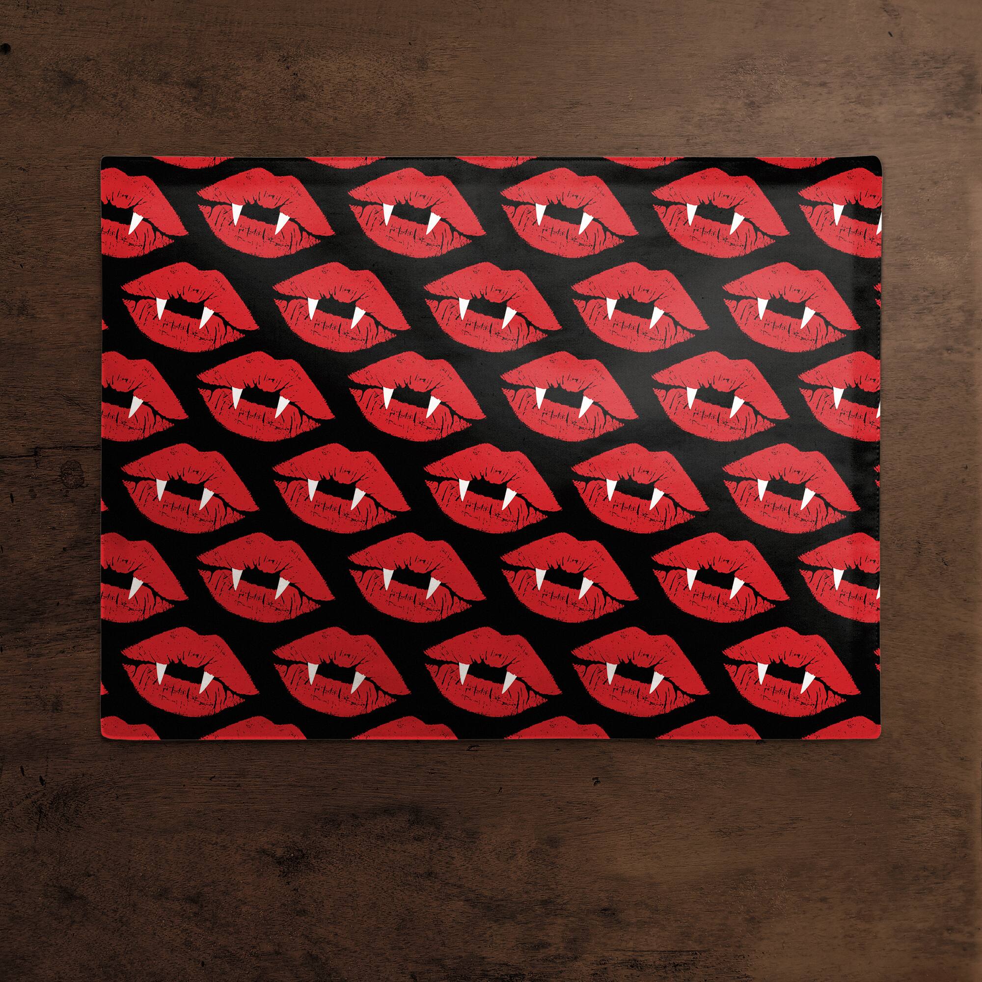 Vampire Lips Polyester Twill Placemat
