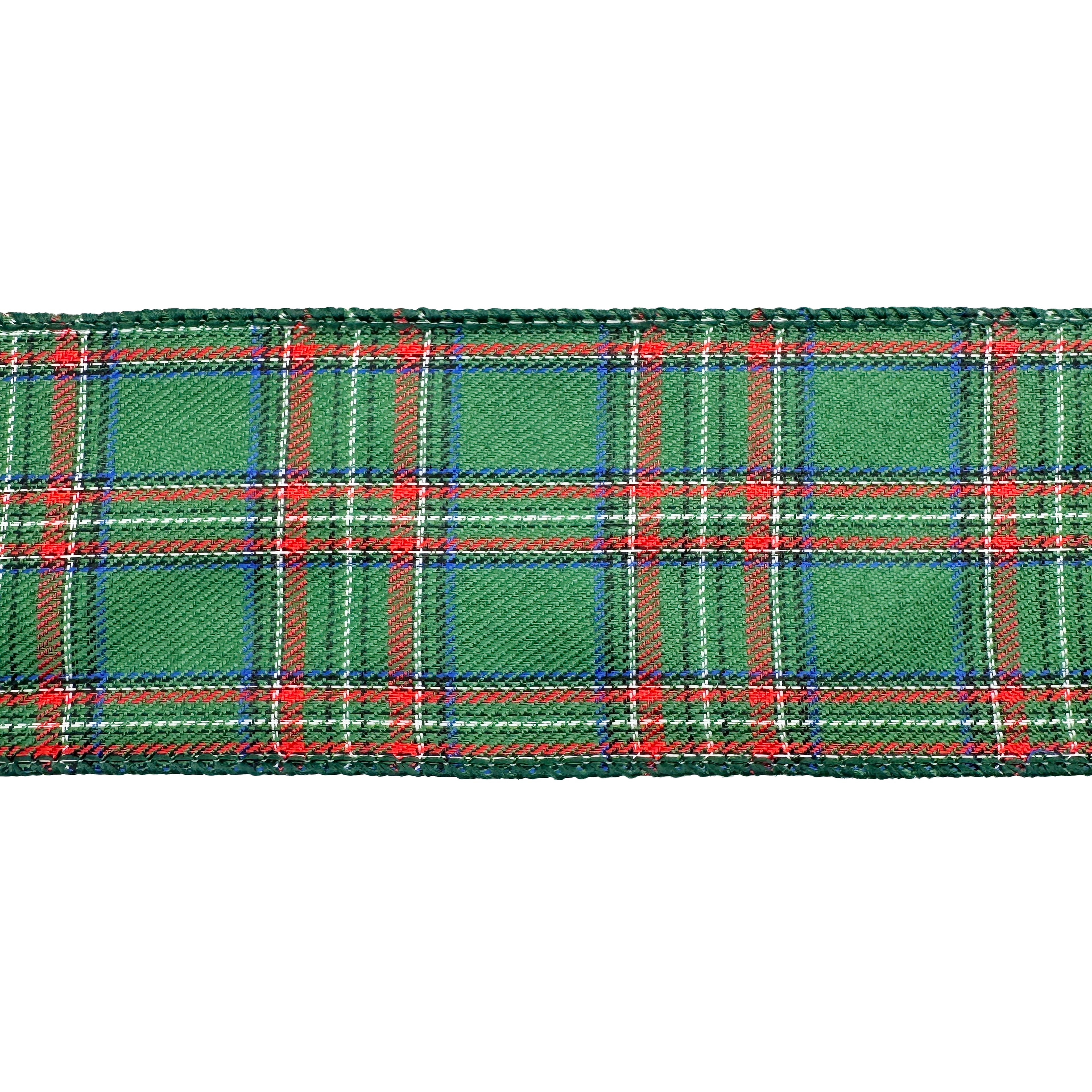 2.5&#x22; x 20ft. Green Tartan Wired Ribbon by Celebrate It&#xAE;